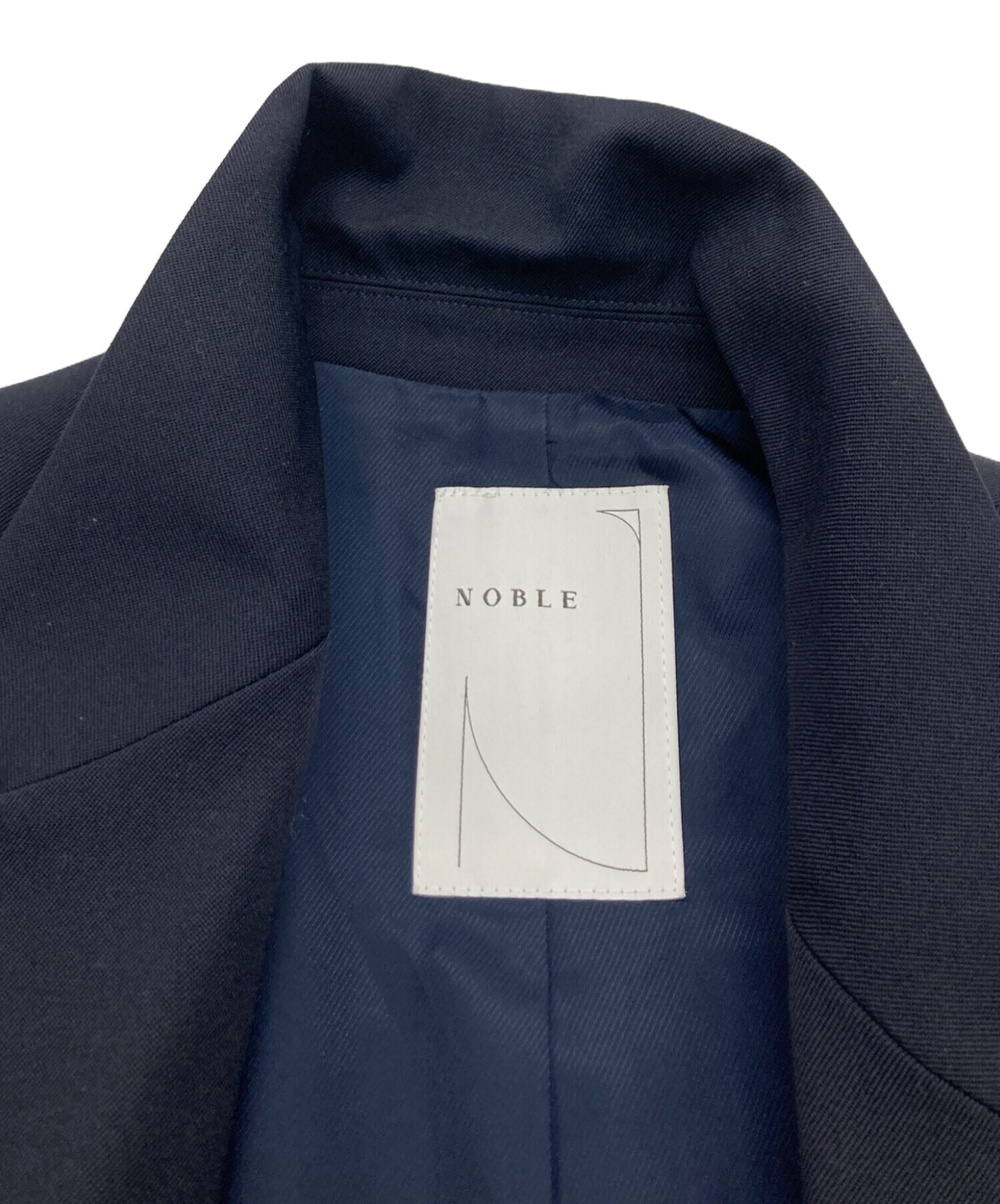 Noble ノーブル★ピークドロングジャケット ダブル　ネイビー 38 中古・古着通販】Noble (ノーブル) ピークドロングジャケット2