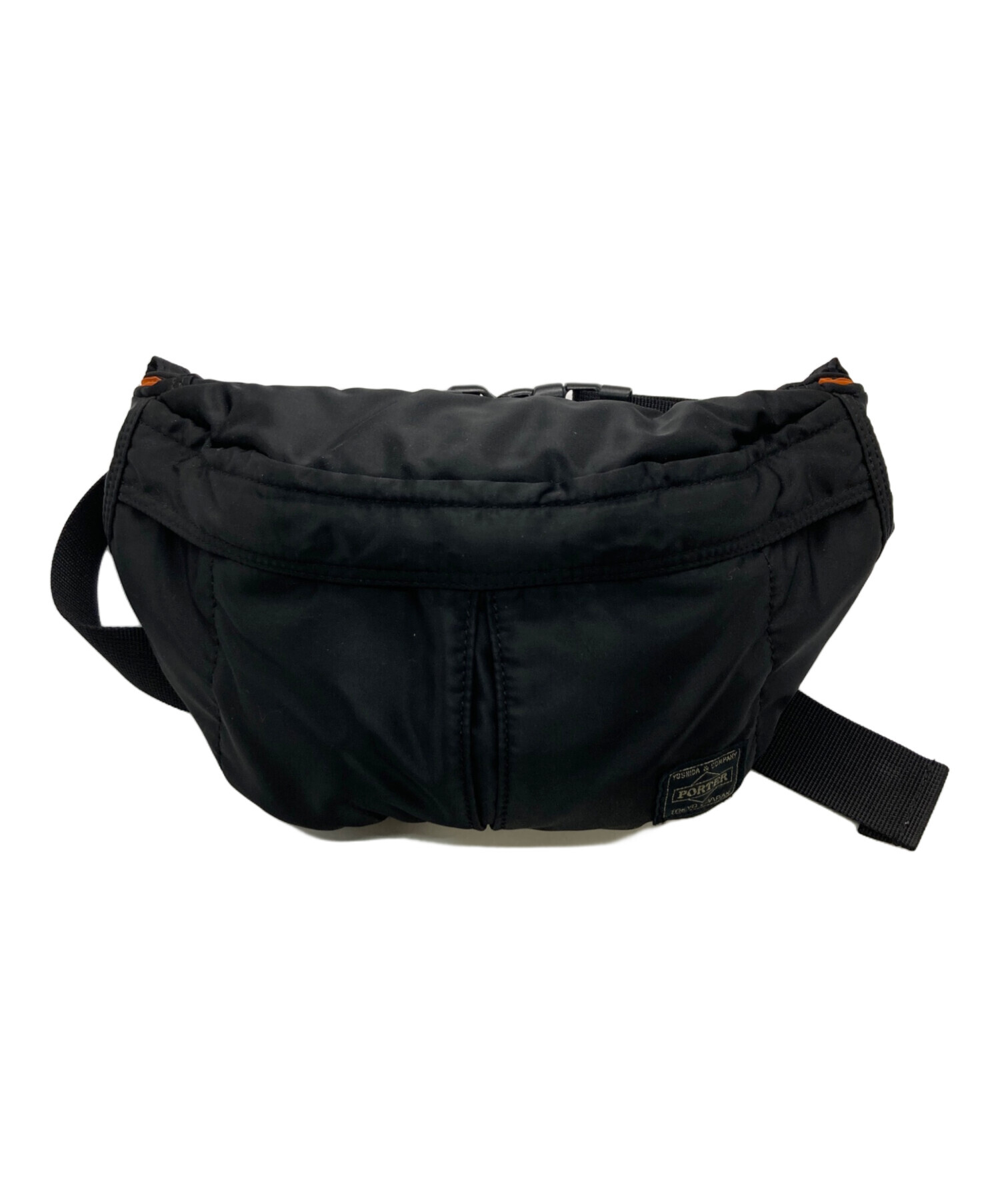 PORTER ボディバッグ ブラック デニム　中古美品 中古・古着通販】PORTER (ポーター) タンカー ウエストバッグ ブラック