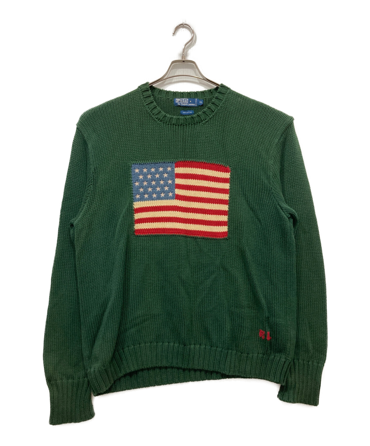 POLO RALPH LATREN ポロラルフローレン 星条旗ニット M 緑 中古・古着通販】POLO RALPH LAUREN (ポロ・ラルフローレン) 星条旗