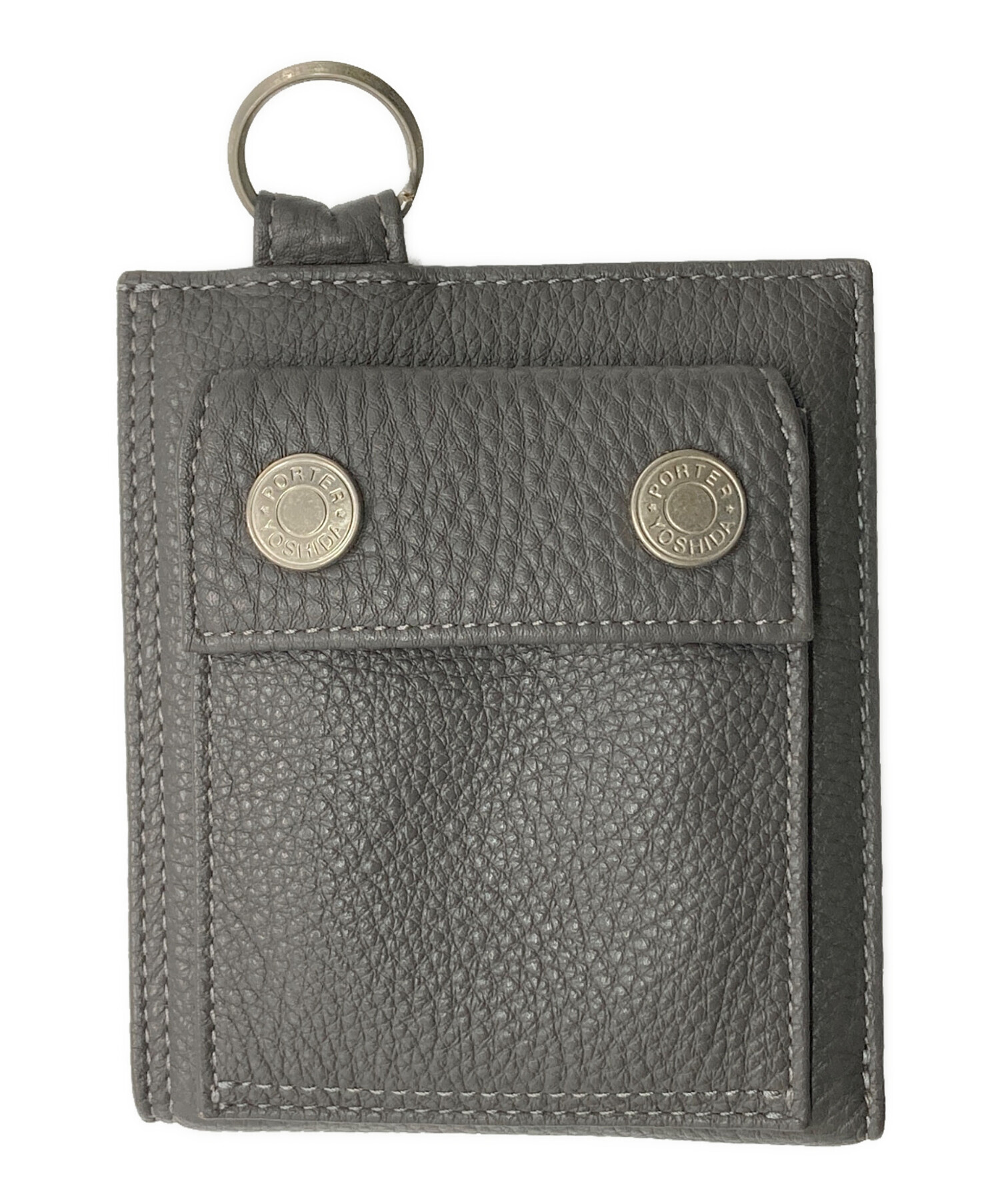 中古・古着通販】PORTER (ポーター) SQUARE PURSE ライトグレー