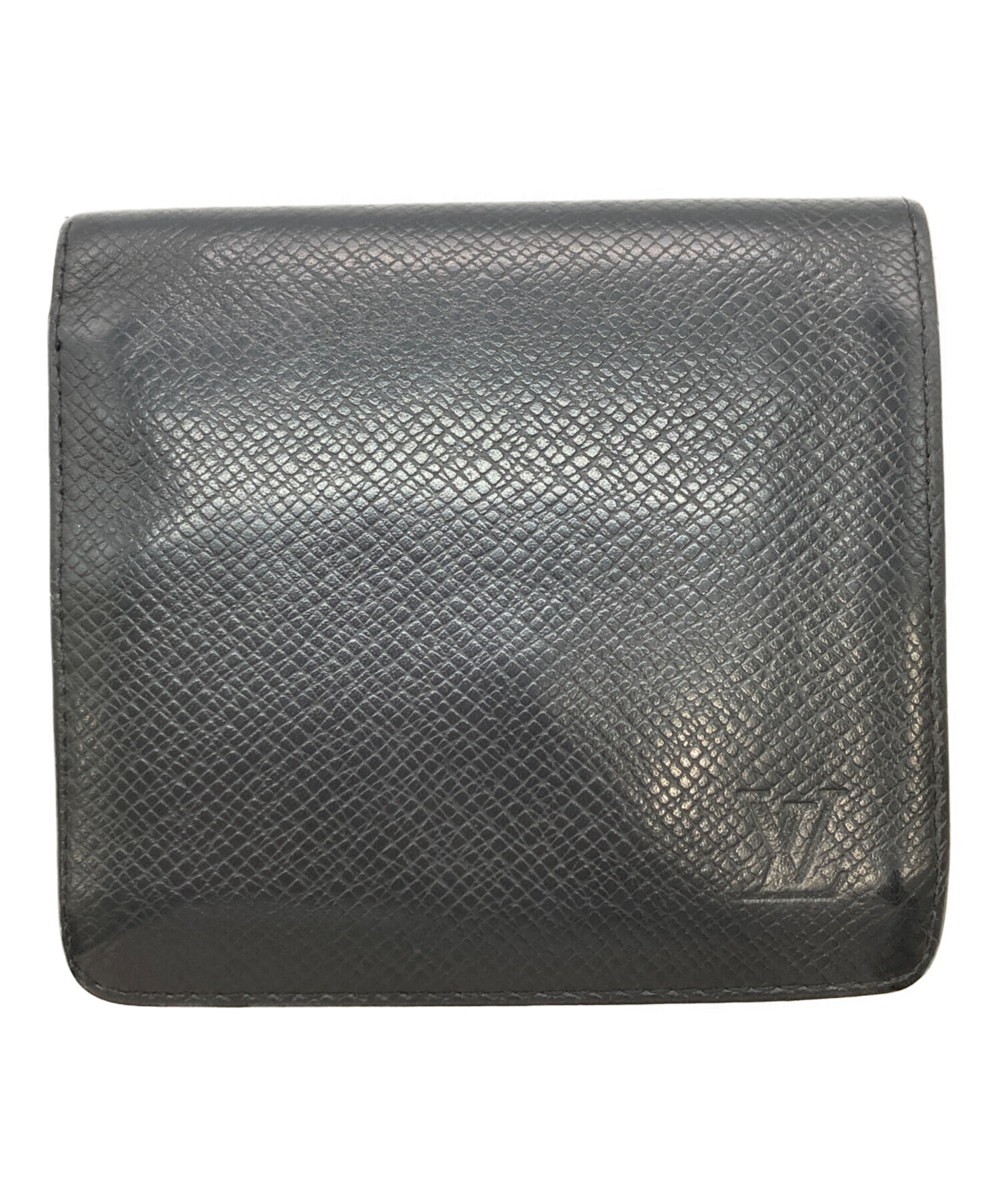 ルイ・ヴィトン ブラック 二つ折り財布 中古・古着通販】LOUIS VUITTON (ルイ ヴィトン) 2つ折り財布 ブラック