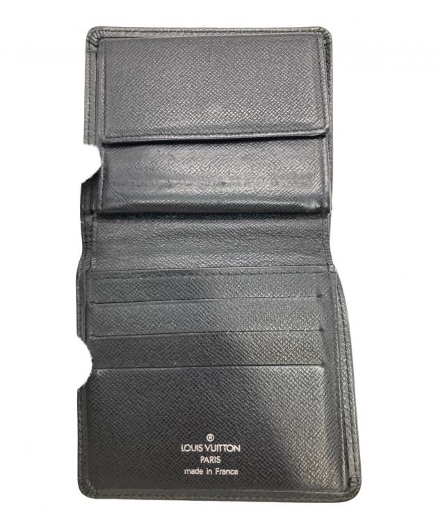 中古・古着通販】LOUIS VUITTON (ルイ ヴィトン) 2つ折り財布 ブラック