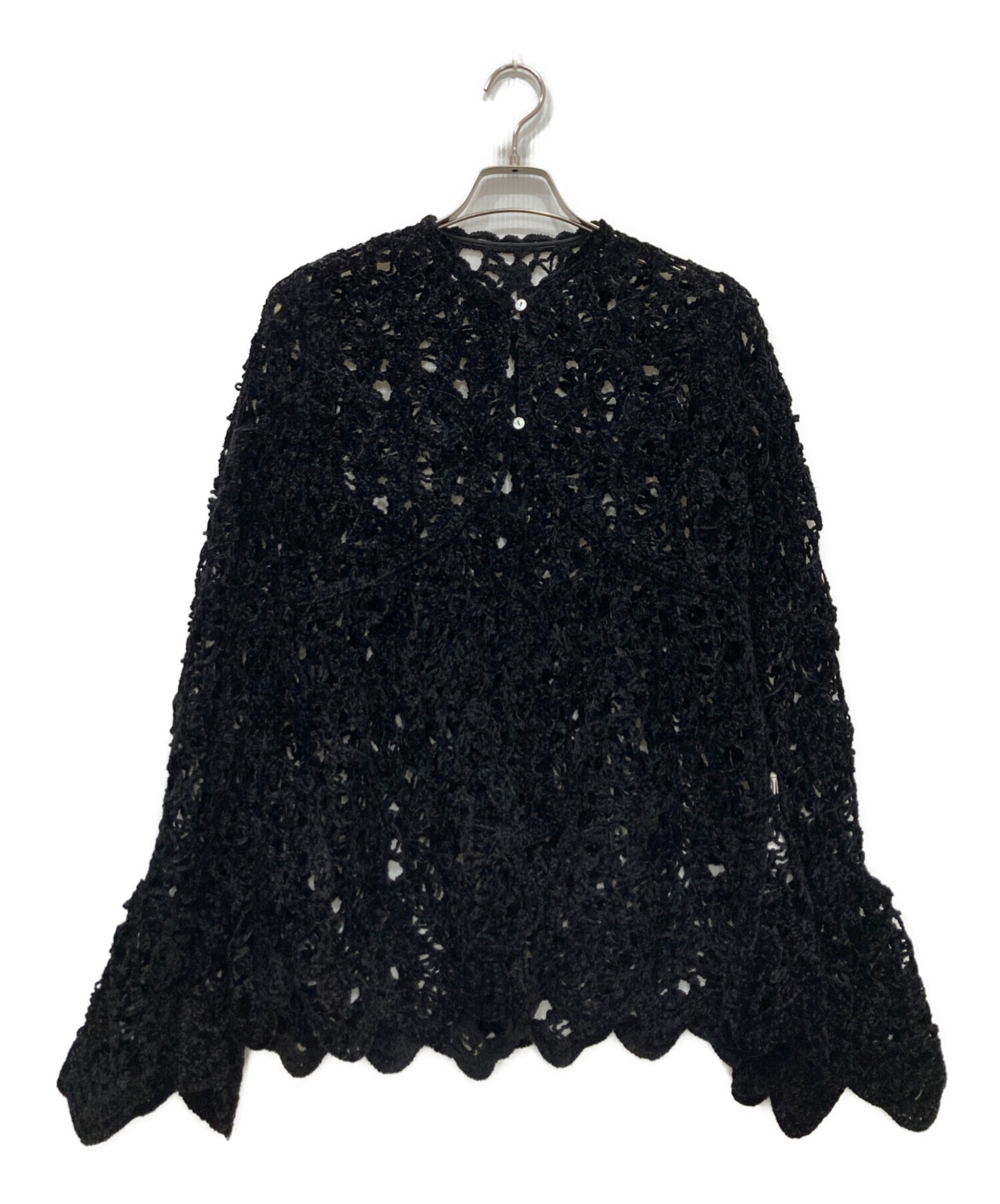 中古・古着通販】Ameri (アメリ) UND VELOUR LACE PEPLUM KNIT TOP