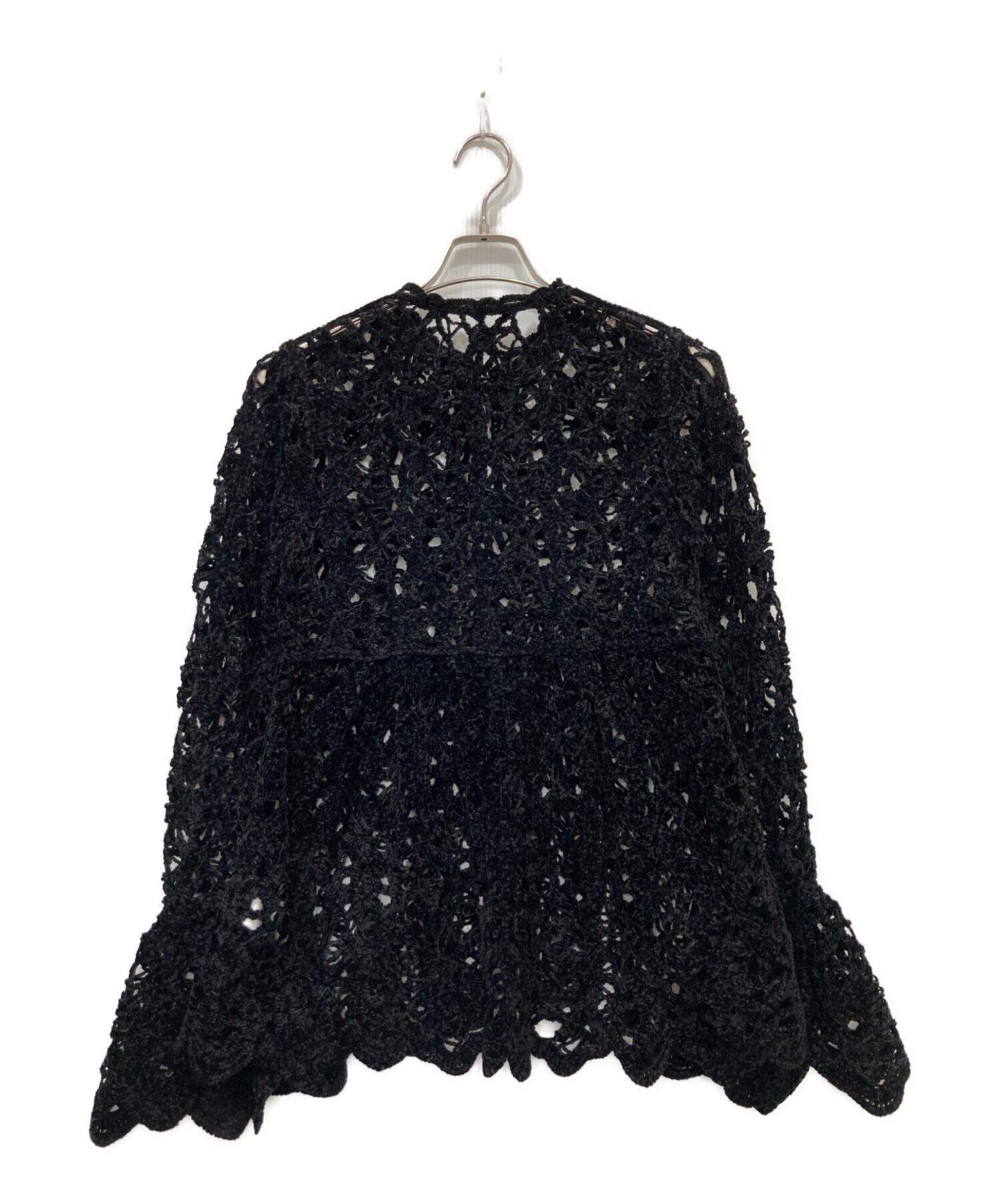 中古・古着通販】Ameri (アメリ) UND VELOUR LACE PEPLUM KNIT TOP