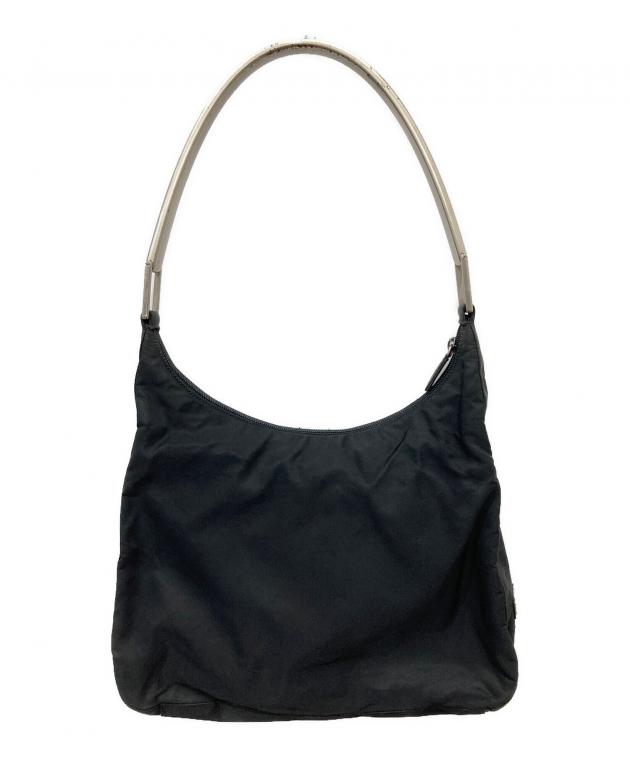美品 PRADA プラダ ナイロン ヴィンテージ クロスバッグ ブラック 中古・古着通販】PRADA (プラダ) ナイロンワンショルダーバッグ