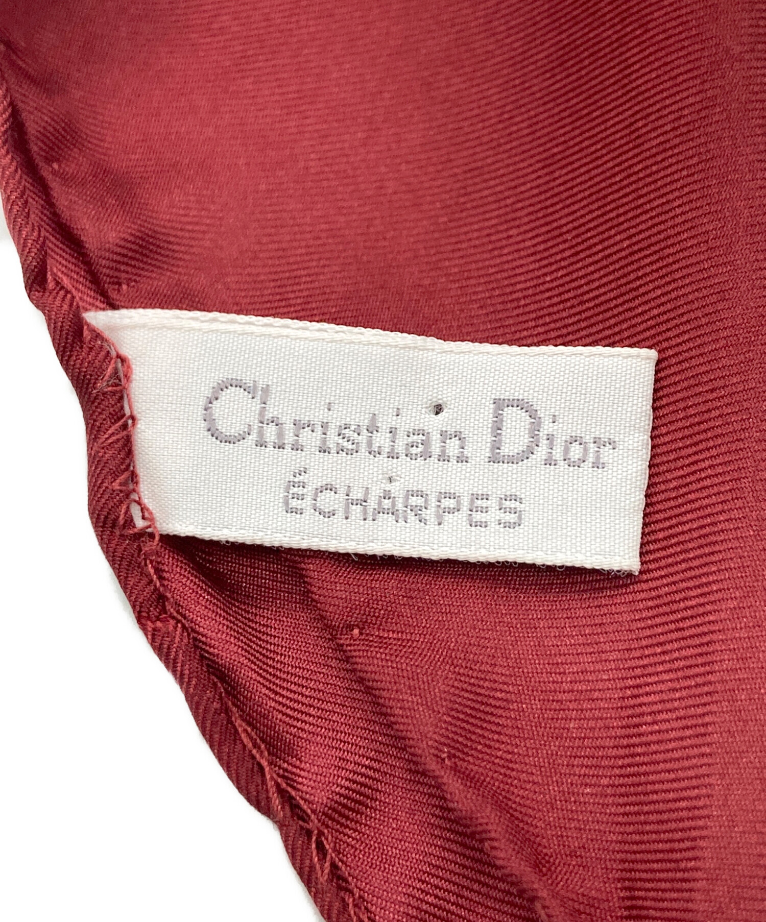 Christian Dior シルクスカーフ ボルドー 中古・古着通販】Christian Dior (クリスチャン ディオール) 大判