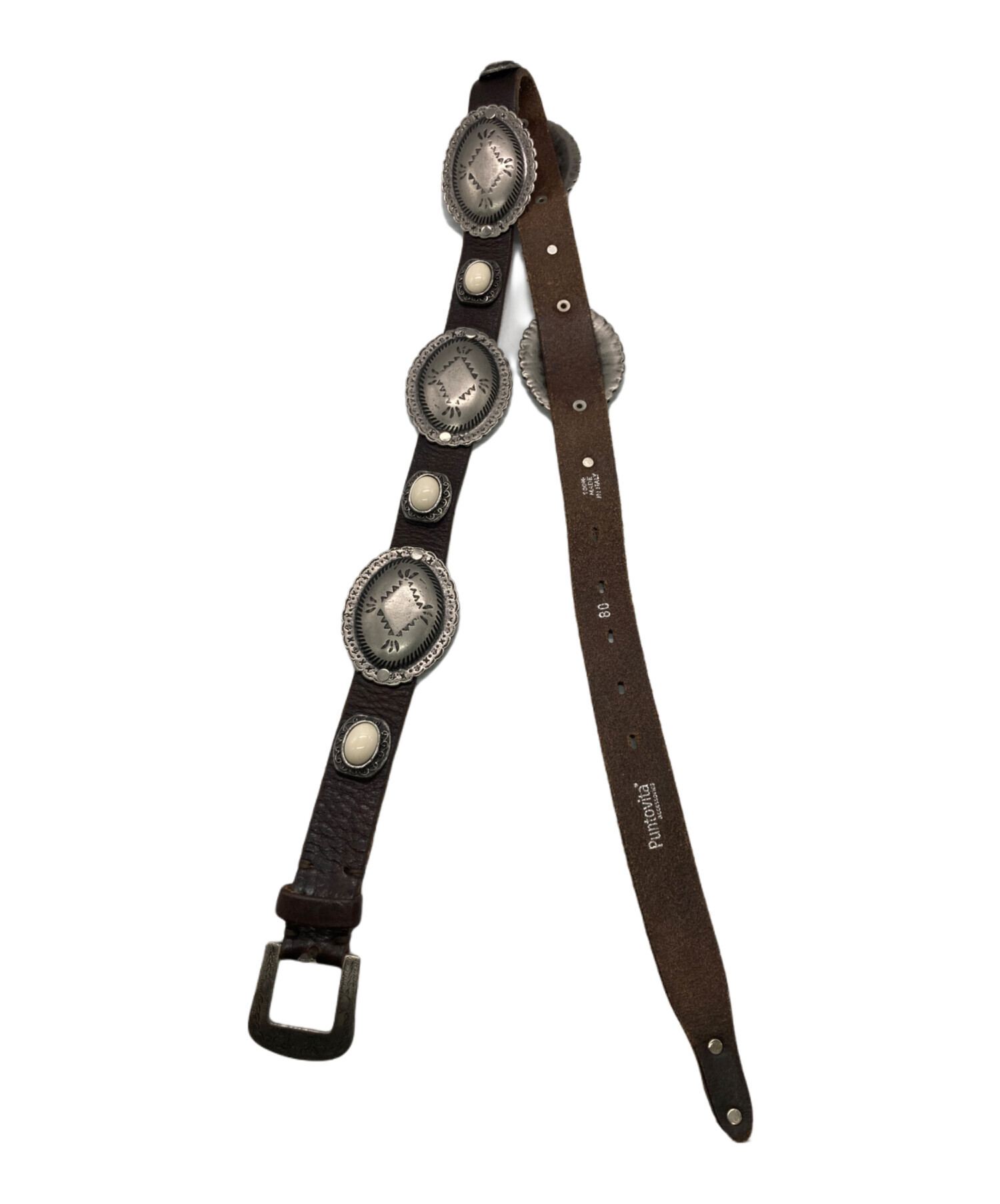 中古・古着通販】PUNTOVITA (プントヴィータ) CONCHO ベルト ブラウン