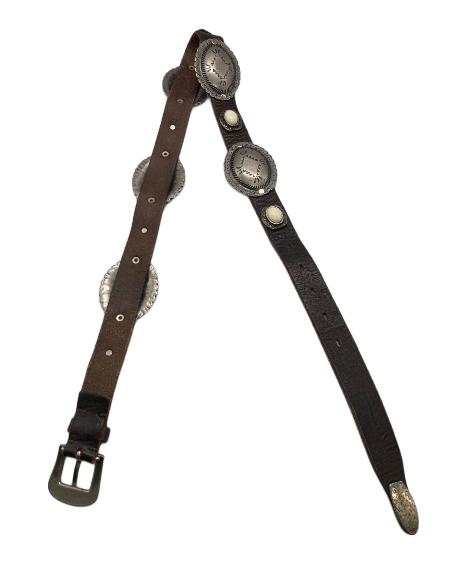 中古・古着通販】PUNTOVITA (プントヴィータ) CONCHO ベルト ブラウン