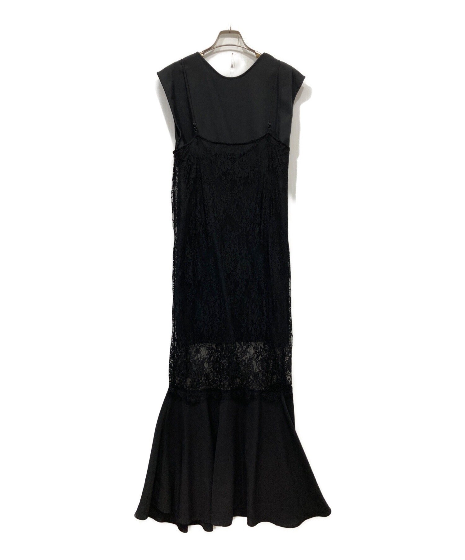 中古・古着通販】Ameri (アメリ) 2WAY VEST KNEES LOOK DRESS ブラック
