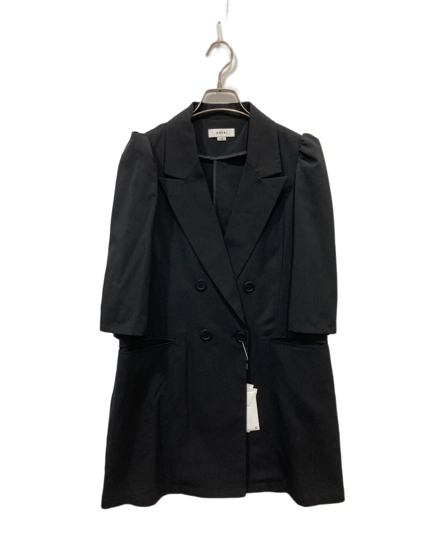 ジャケット・アウター AMERI PUFF SLEEVE JACKET 中古・古着通販】Ameri (アメリ) PUFF HALF SLEEVE JACKET ブラック