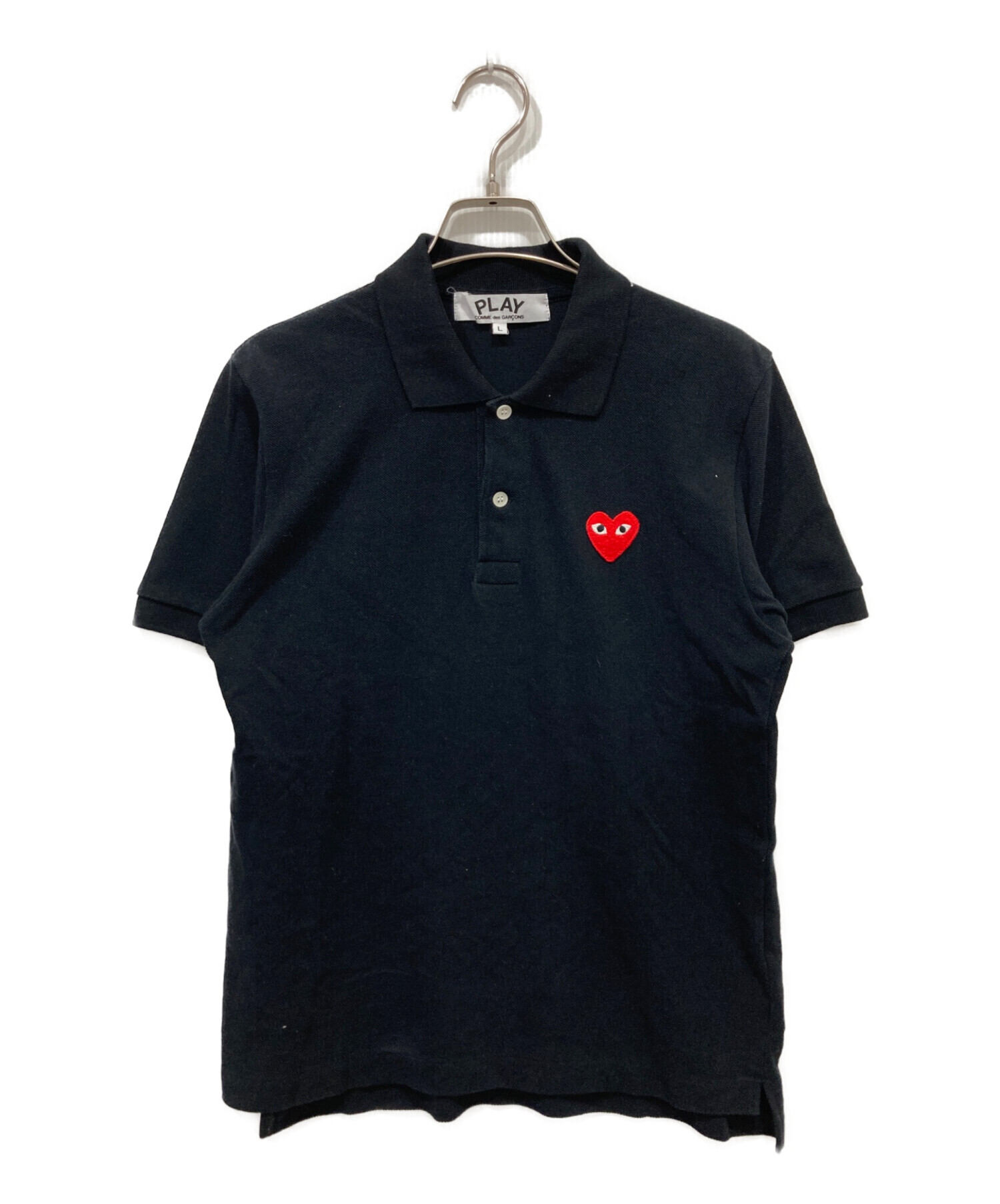 タグ付き 未使用 PLAY コムデギャルソン ポロシャツ ブラック M 中古・古着通販】PLAY COMME des GARCONS (プレイコムデギャルソン