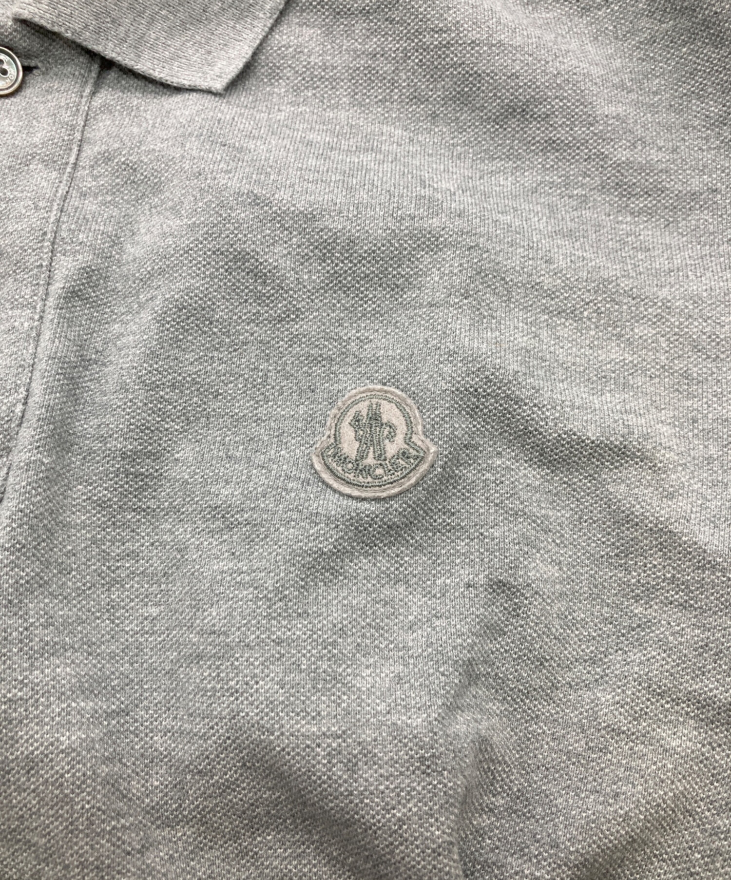 中古・古着通販】MONCLER (モンクレール) ポロシャツ グレー サイズ:L
