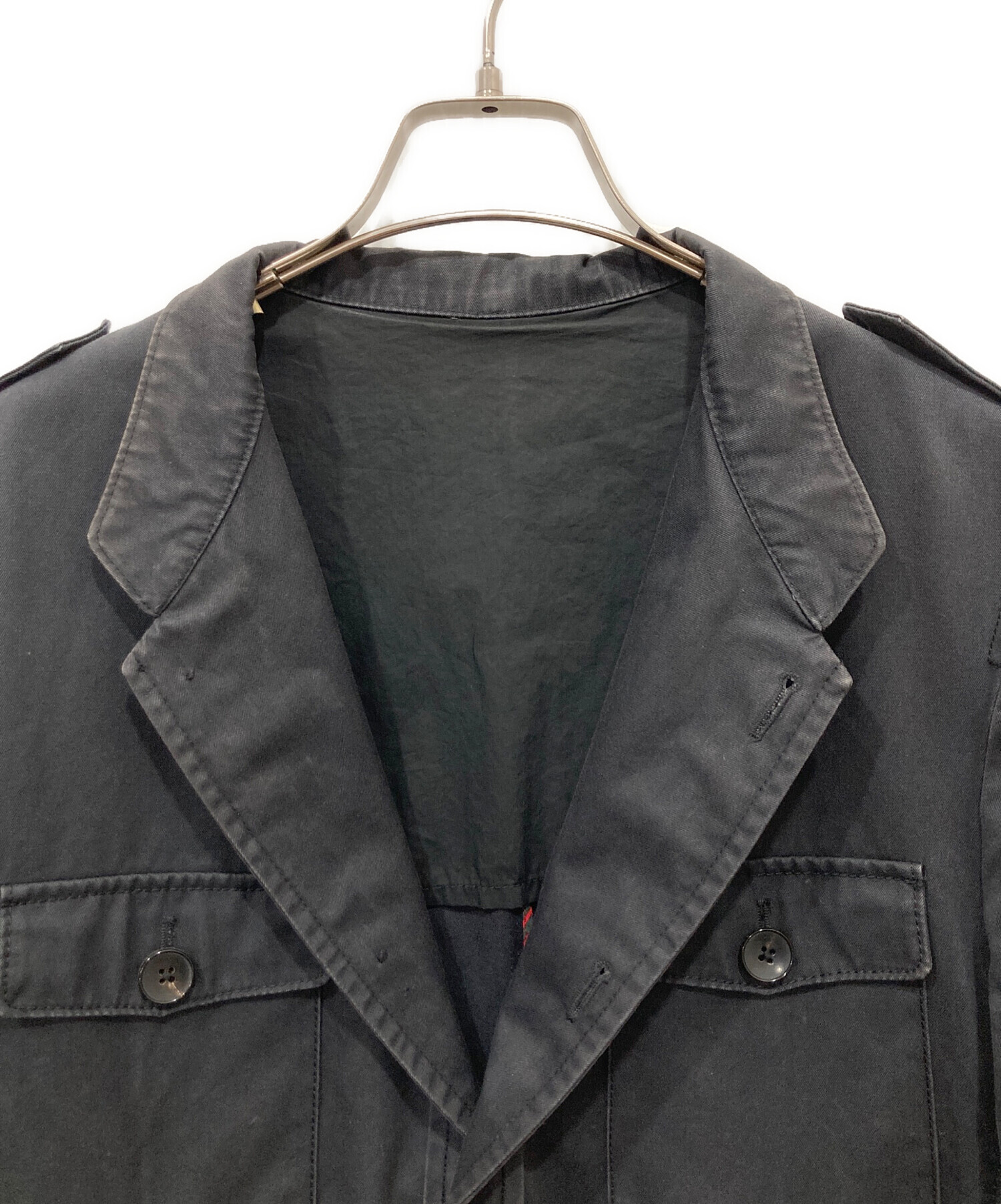 中古・古着通販】GUCCI (グッチ) ミリタリージャケット ブラック