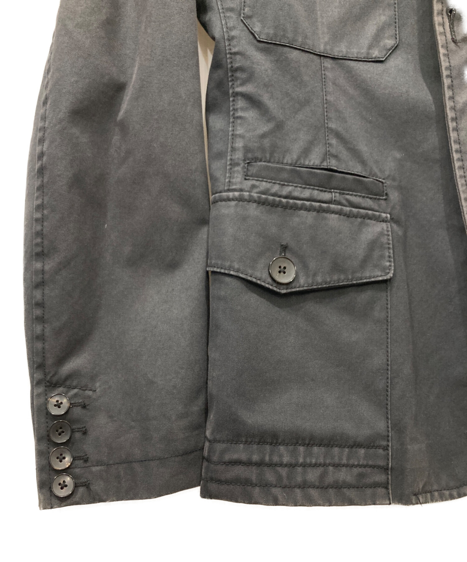 中古・古着通販】GUCCI (グッチ) ミリタリージャケット ブラック
