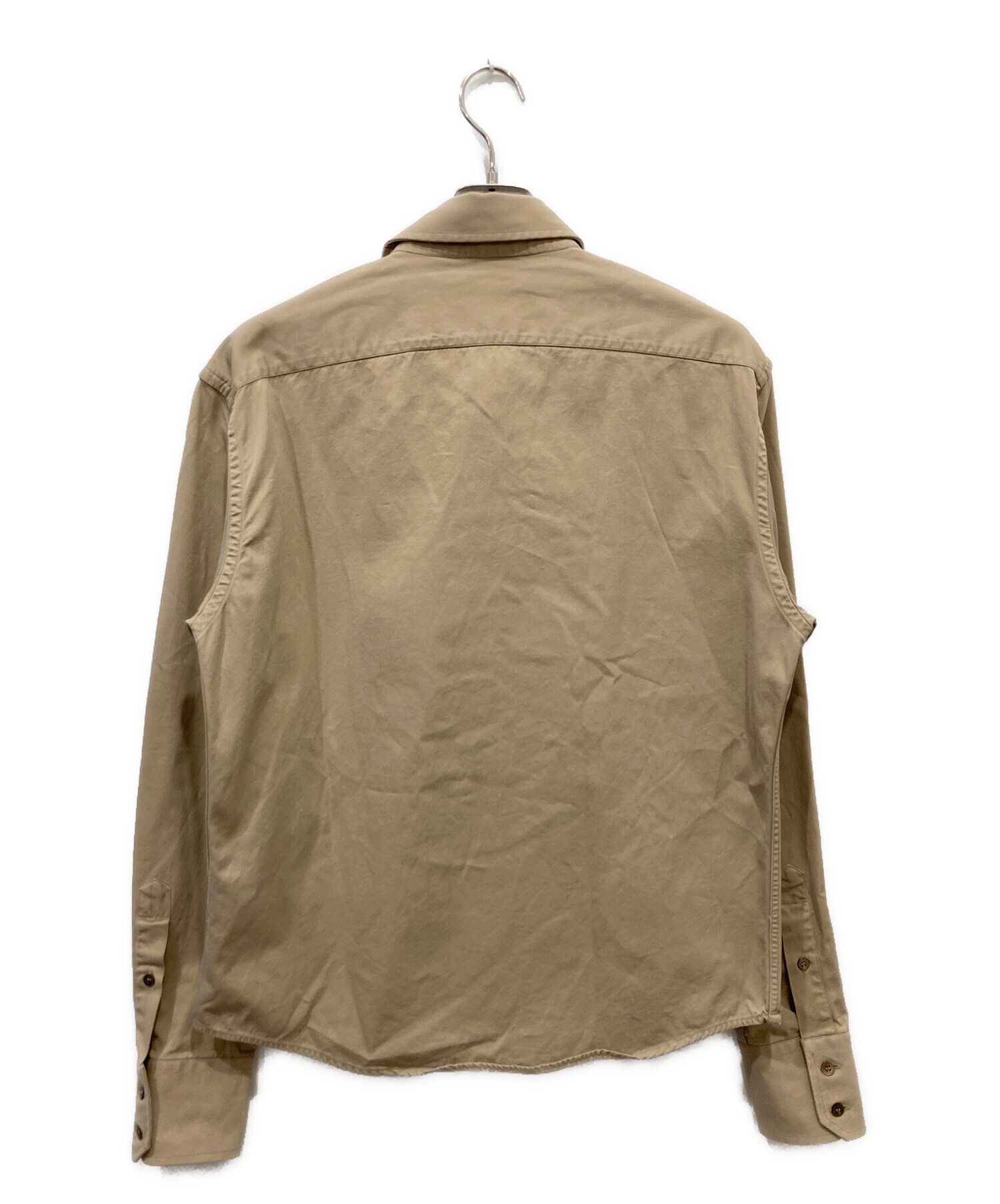 中古・古着通販】GUCCI (グッチ) ミリタリーシャツ ベージュ サイズ:42 