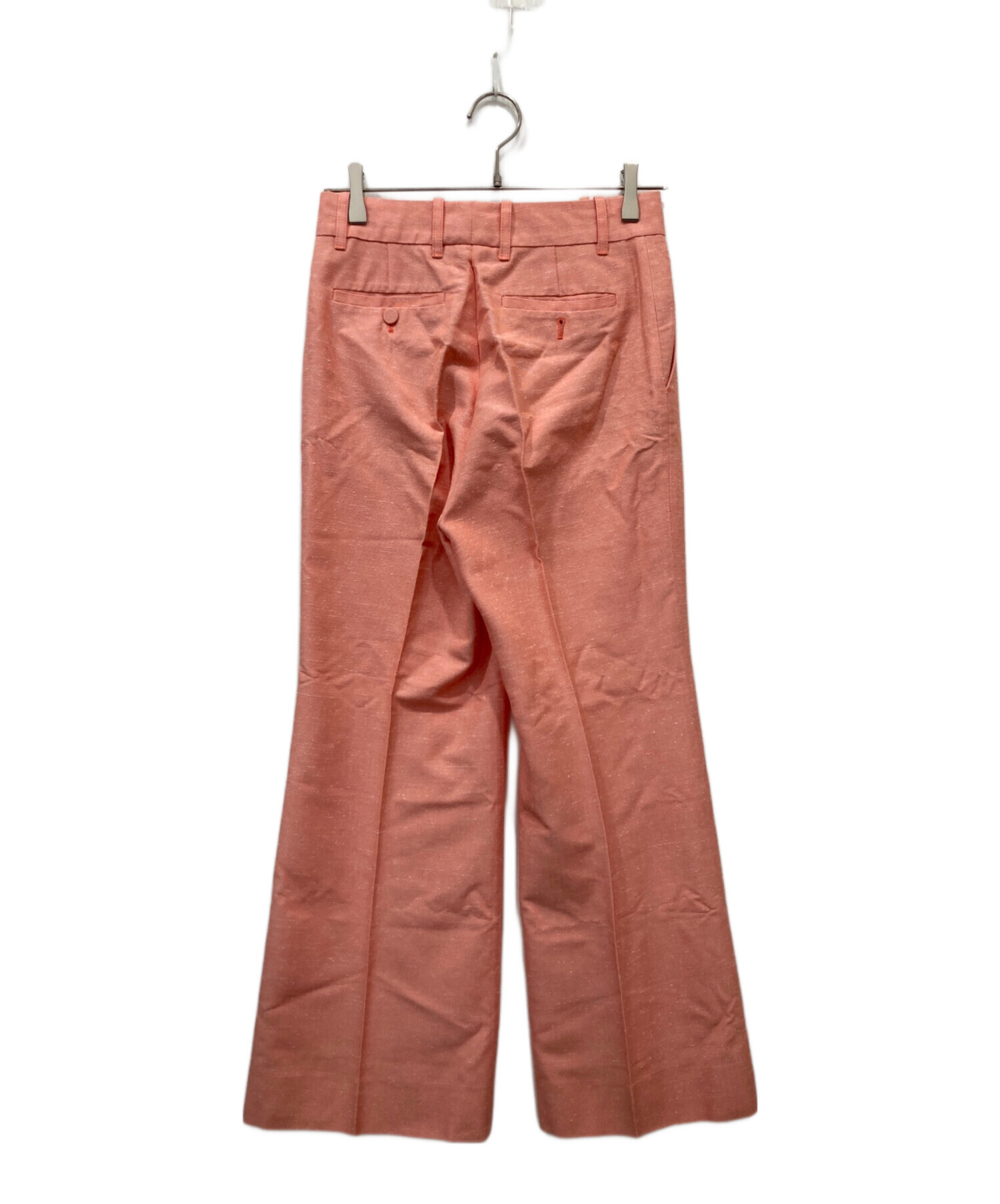GUCCI フレアスラックスパンツ 38 中古・古着通販】GUCCI (グッチ) ロゴラベル ストレッチフレアパンツ