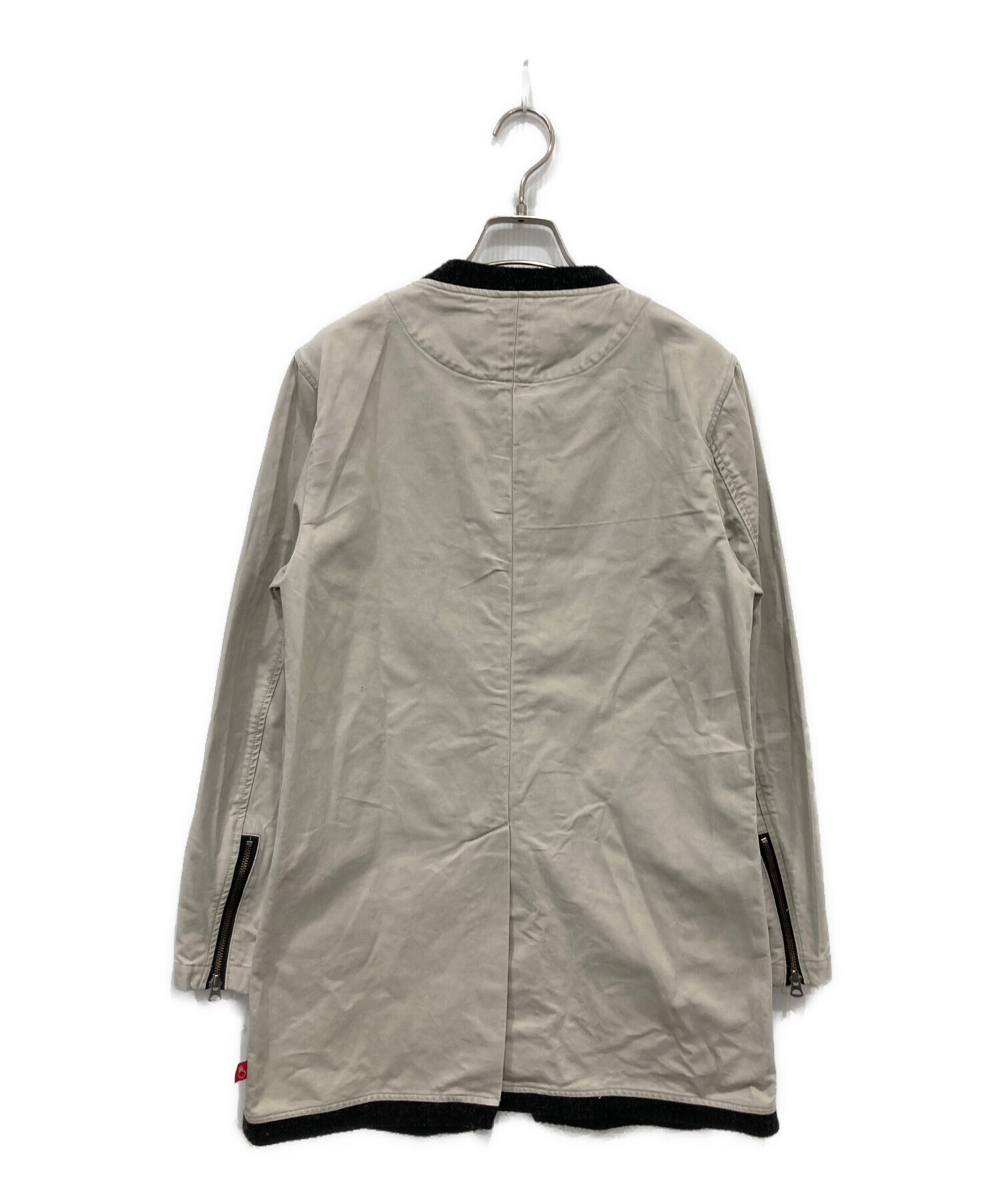 virgo ヴァルゴ　ノーカラージャケット　ベージュ 中古・古着通販】VIRGO WearWorks (ヴァルゴウェアワークス) ジップ