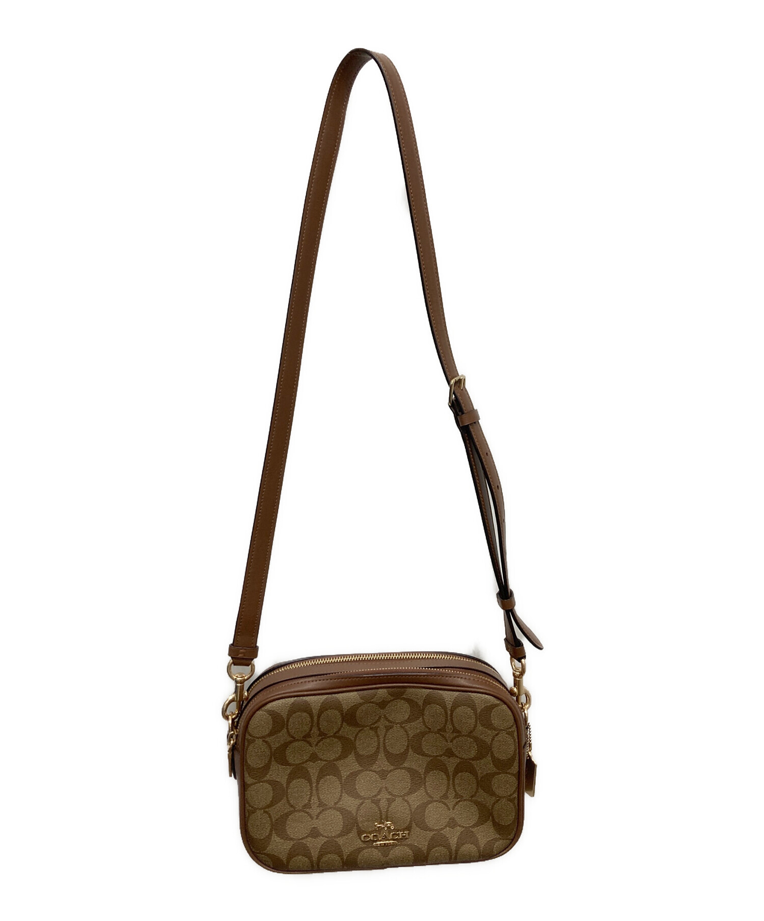 未使用品♡ COACH ショルダーバッグ シグネチャー柄 ブラウン レディース 中古・古着通販】COACH (コーチ) シグネチャーショルダーバッグ