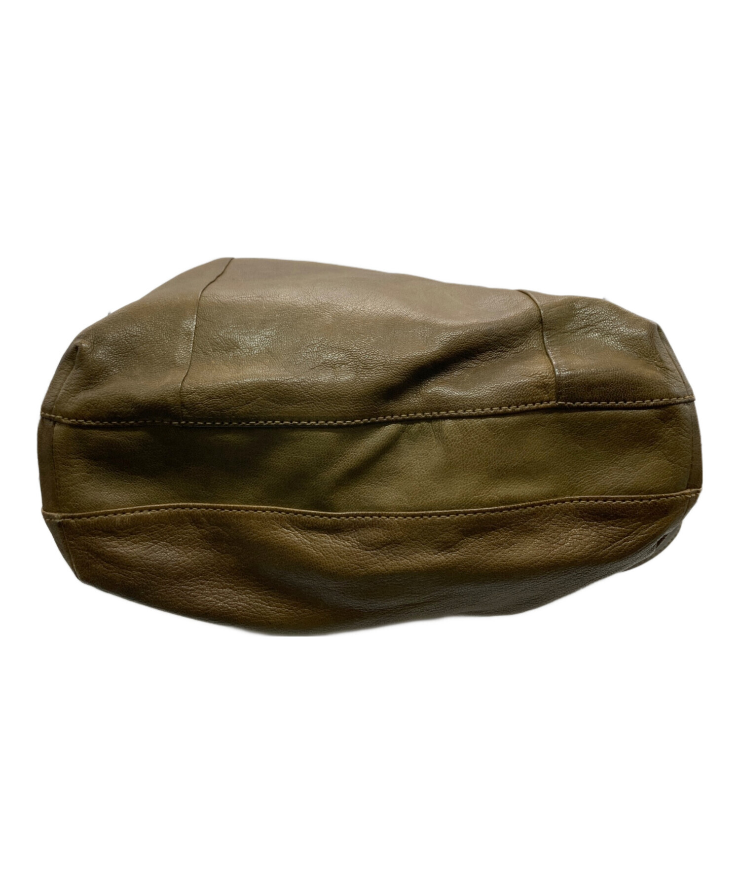 中古・古着通販】genten (ゲンテン) レザーショルダーバッグ ブラウン