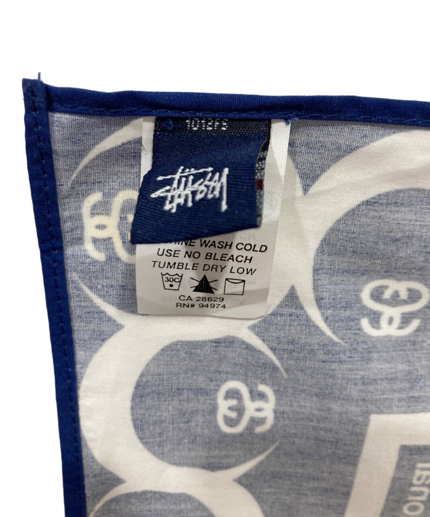 中古・古着通販】stussy (ステューシー) SSリンク柄 バンダナ ブルー