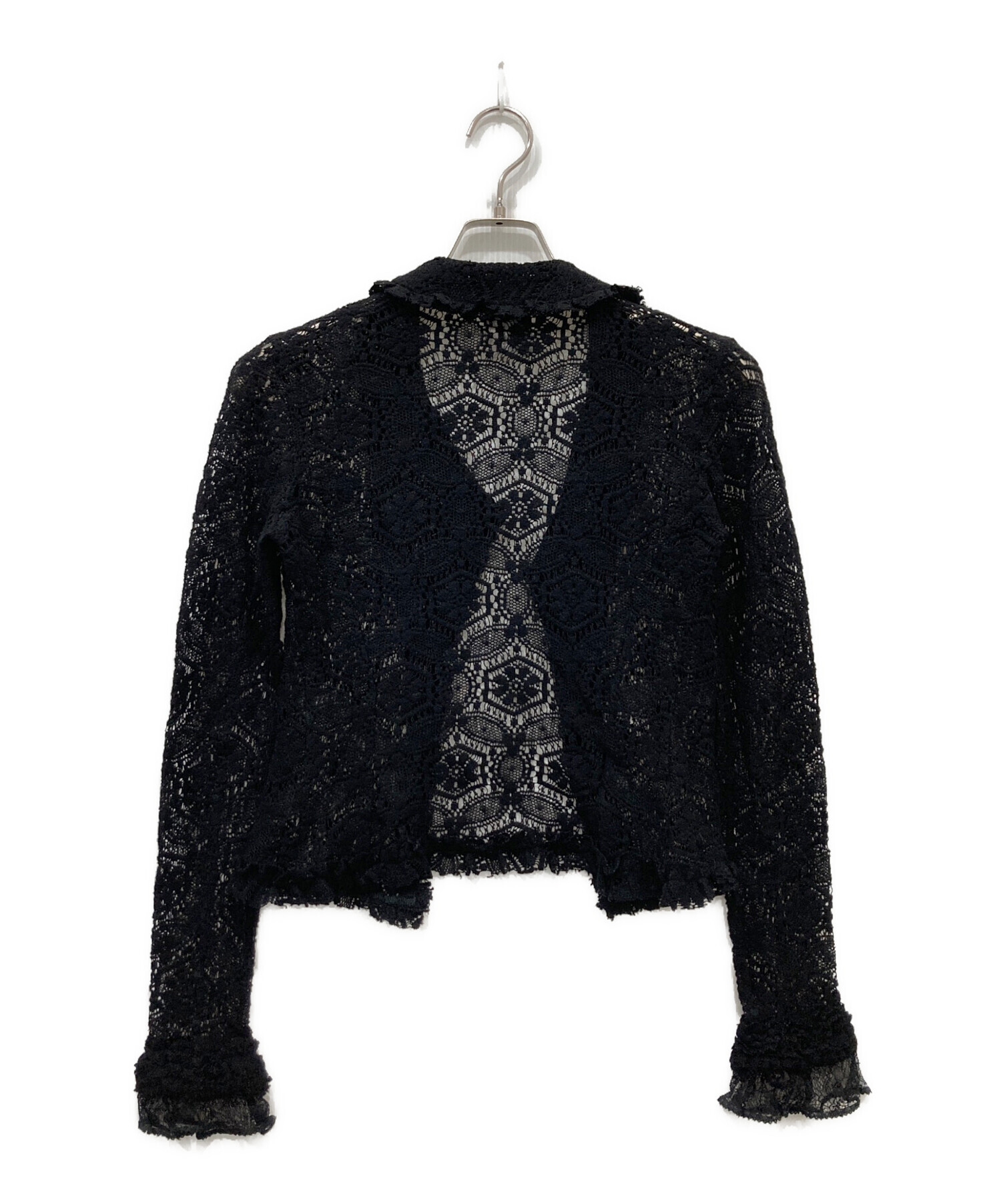 Chanel レーストップス 中古・古着通販】CHANEL (シャネル) レースジャケット ブラック サイズ