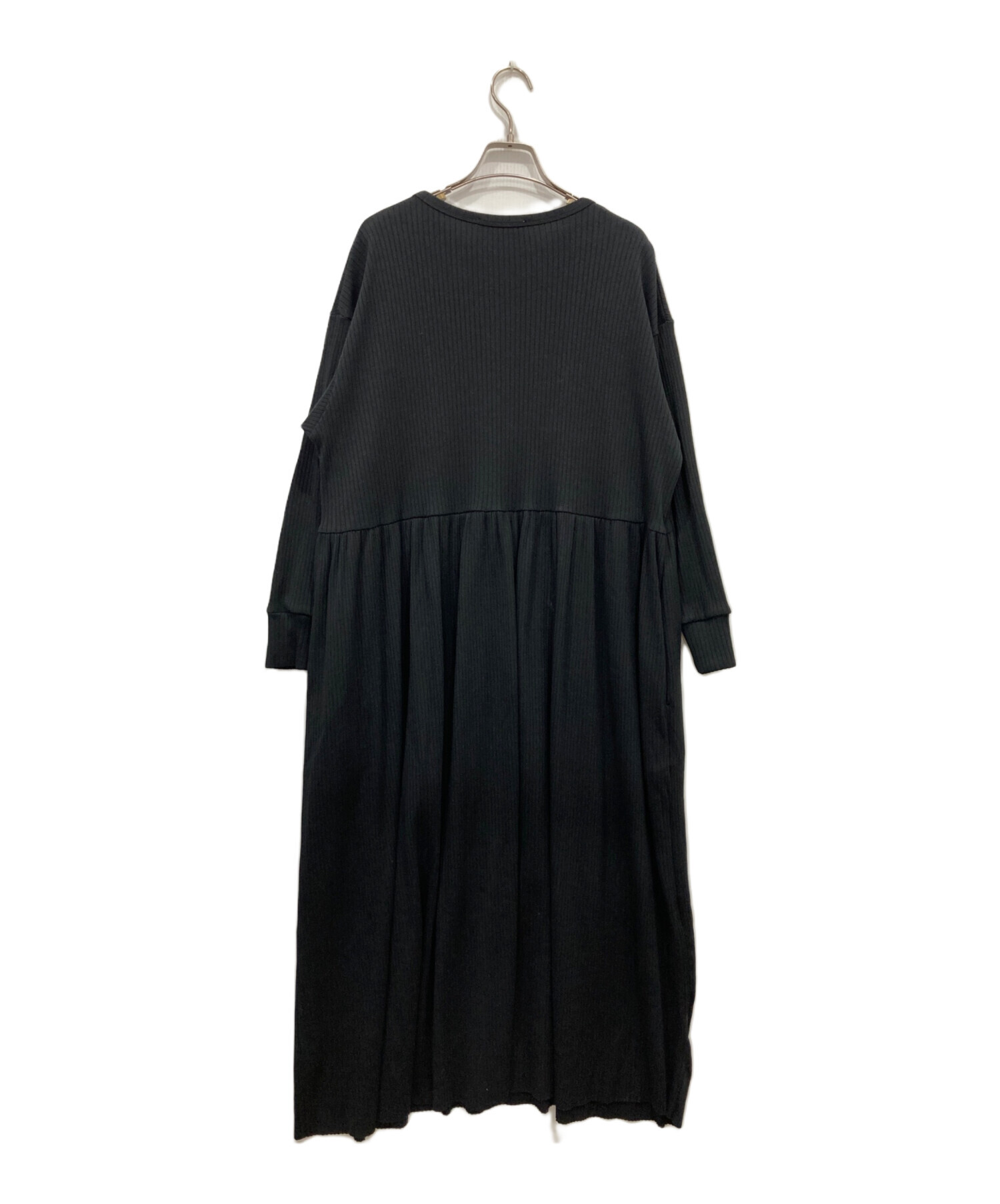 中古・古着通販】BEARDSLEY (ビアズリー) ギャザーワンピース ブラック