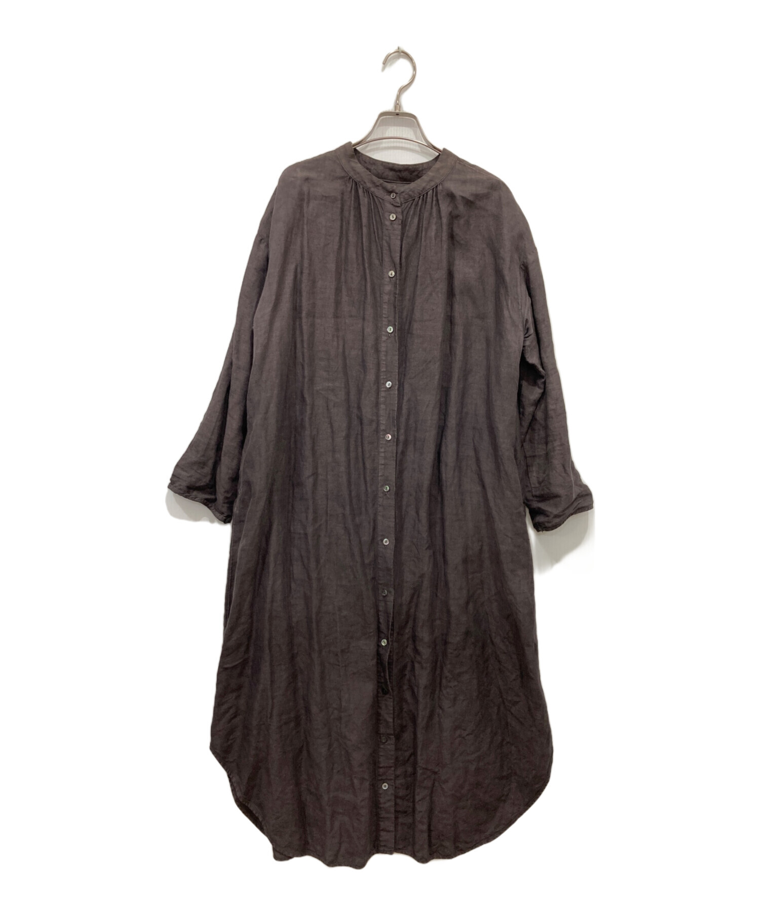 中古・古着通販】nest Robe (ネストローブ) リネンワンピース ブラウン