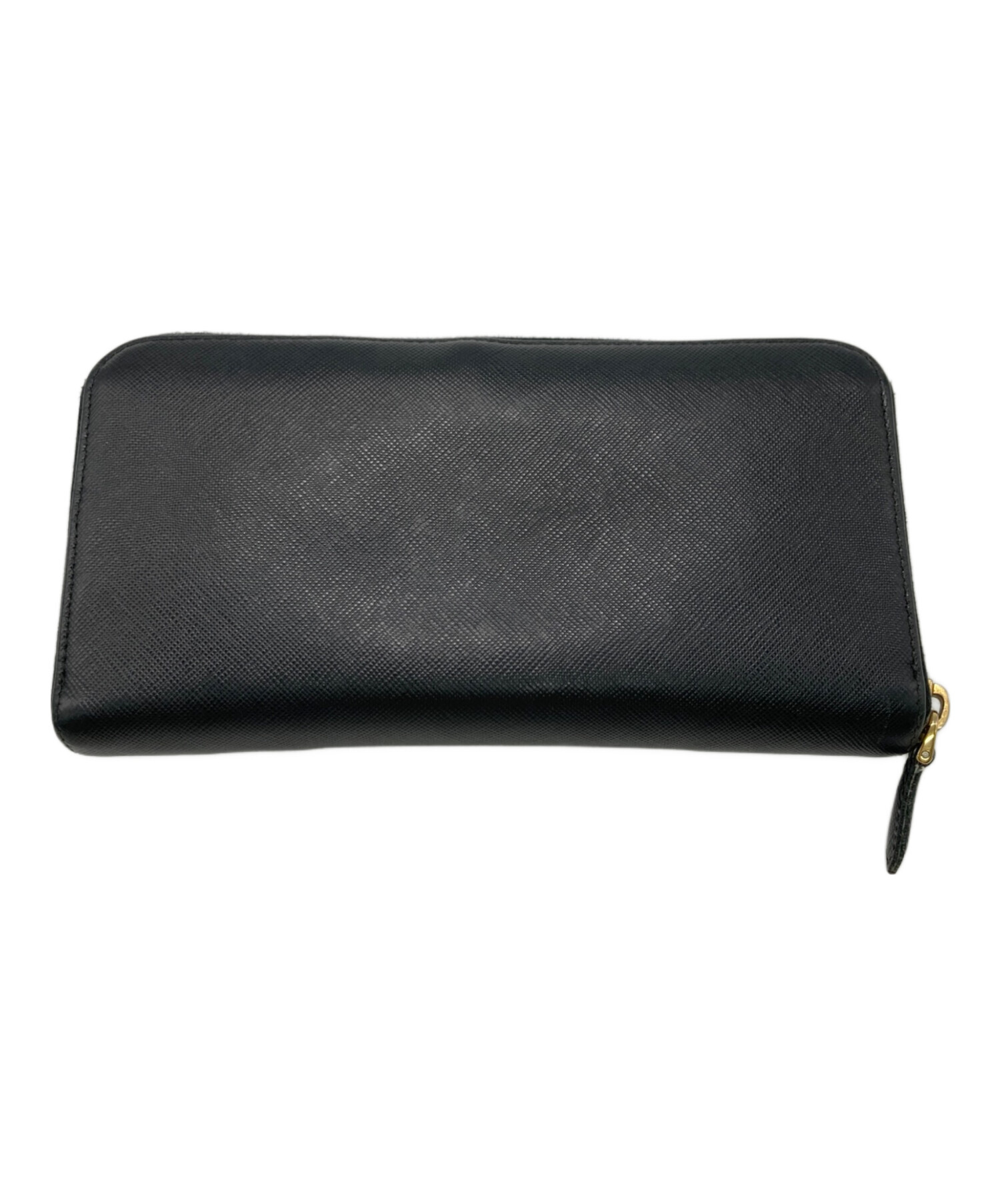 中古・古着通販】PRADA (プラダ) ラウンドファスナー財布 ブラック