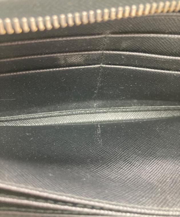 中古・古着通販】PRADA (プラダ) ラウンドファスナー財布 ブラック