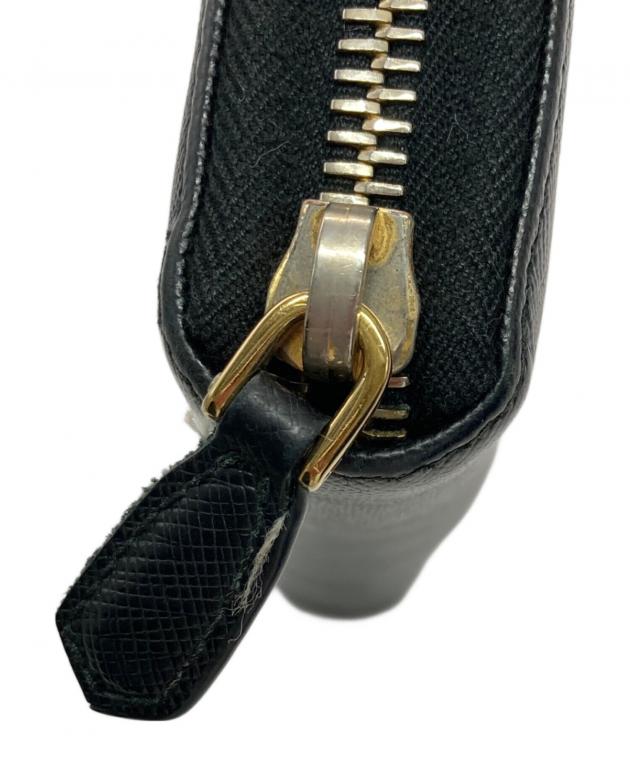 中古・古着通販】PRADA (プラダ) ラウンドファスナー財布 ブラック