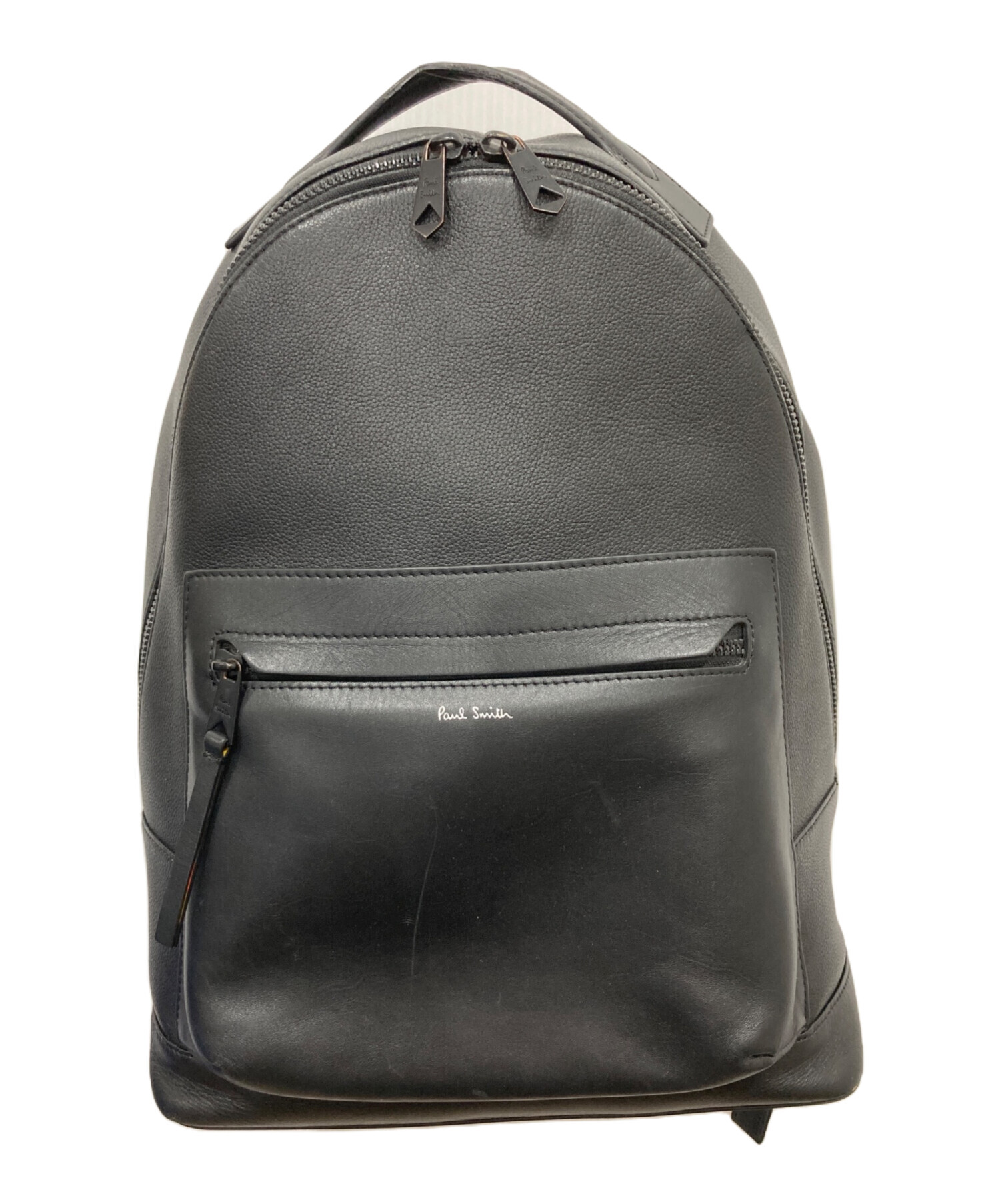 中古・古着通販】PAUL SMITH (ポールスミス) レザーリュック ブラック
