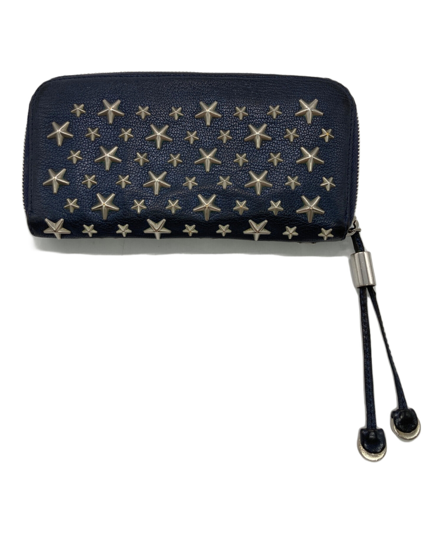 【国内店舗購入】JIMMY CHOO スタースタッズ ラウンドファスナー長財布 中古・古着通販】JIMMY CHOO (ジミーチュウ) スタースタッズラウンド