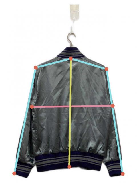 中古・古着通販】Needles (ニードルズ) SATIN AWARD JACKET グレー