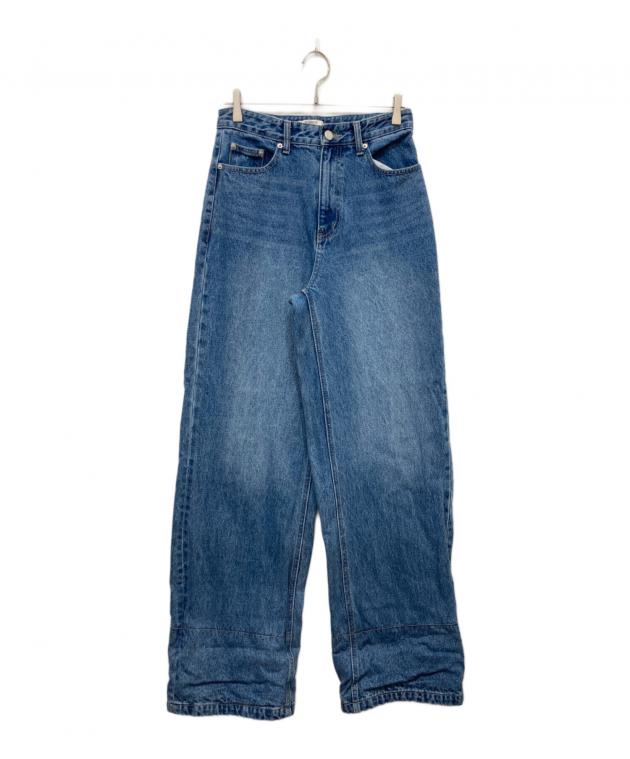 専用デニム 中古・古着通販】ronron (ロンロン) PATCH ROLL UP DENIM PANTS WHITE