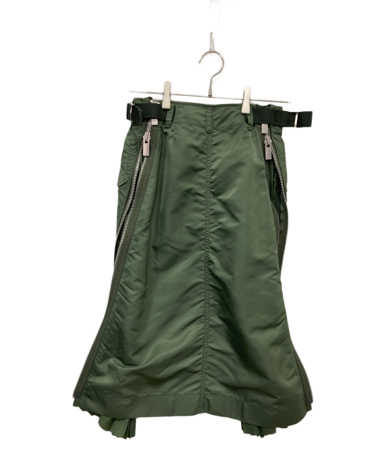中古・古着通販】sacai (サカイ) Nylon Twill Mix Skirt カーキ