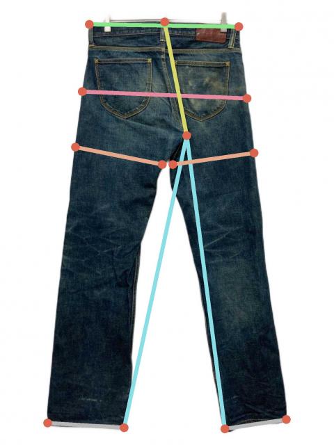 中古・古着通販】CALEE (キャリー) セルビッチデニムパンツ インディゴ