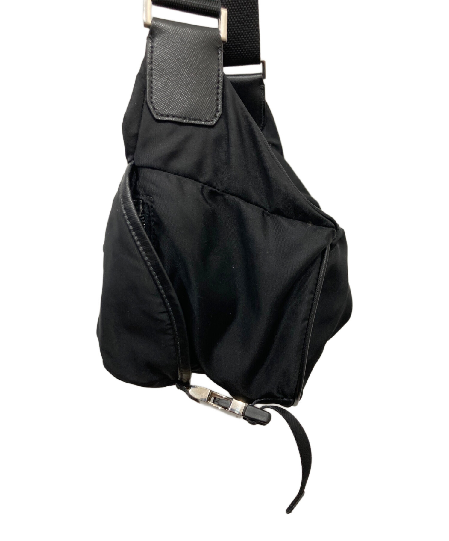 中古・古着通販】PRADA (プラダ) ナイロンショルダーバッグ ブラック