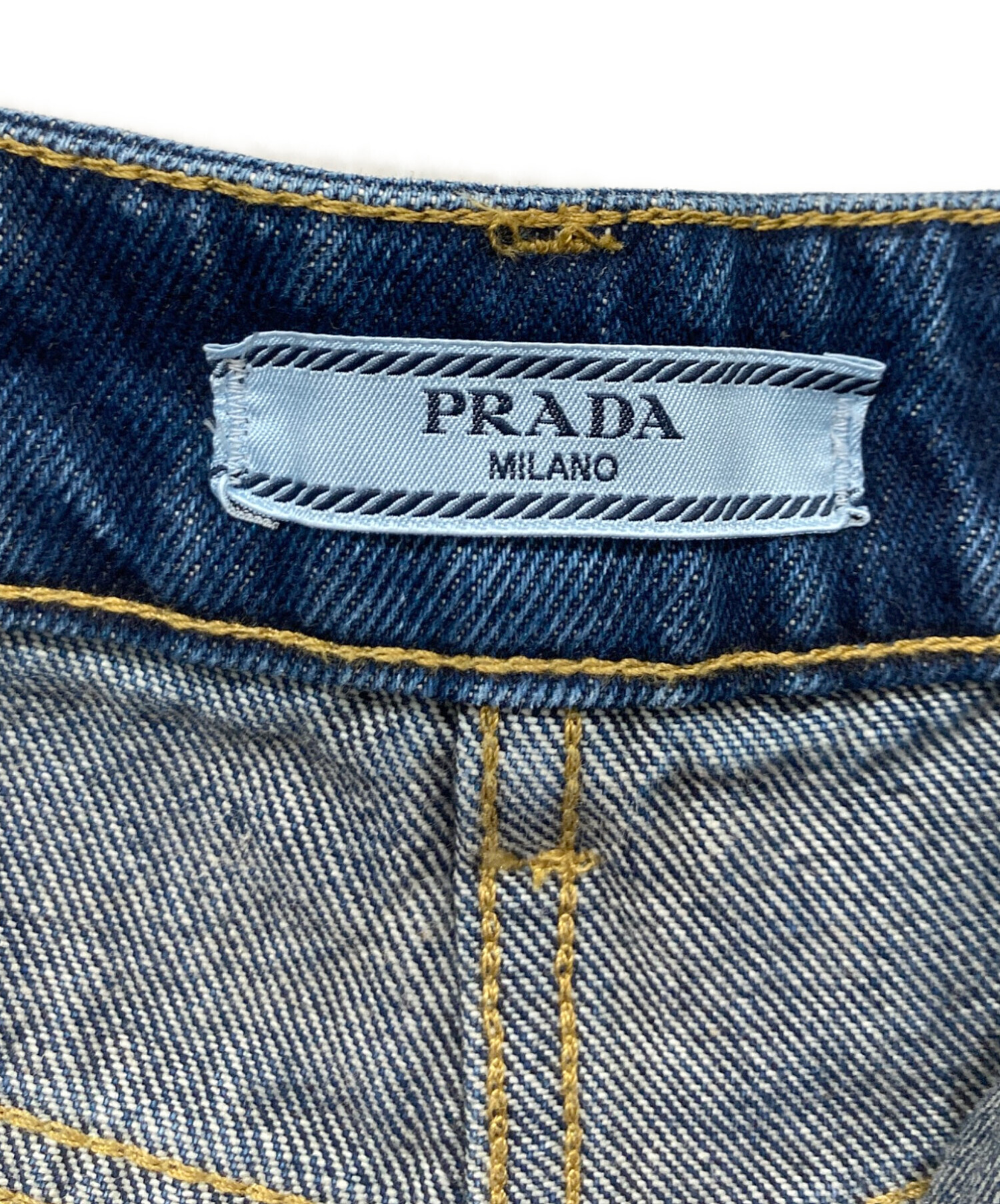 中古・古着通販】PRADA (プラダ) デニムショートパンツ インディゴ