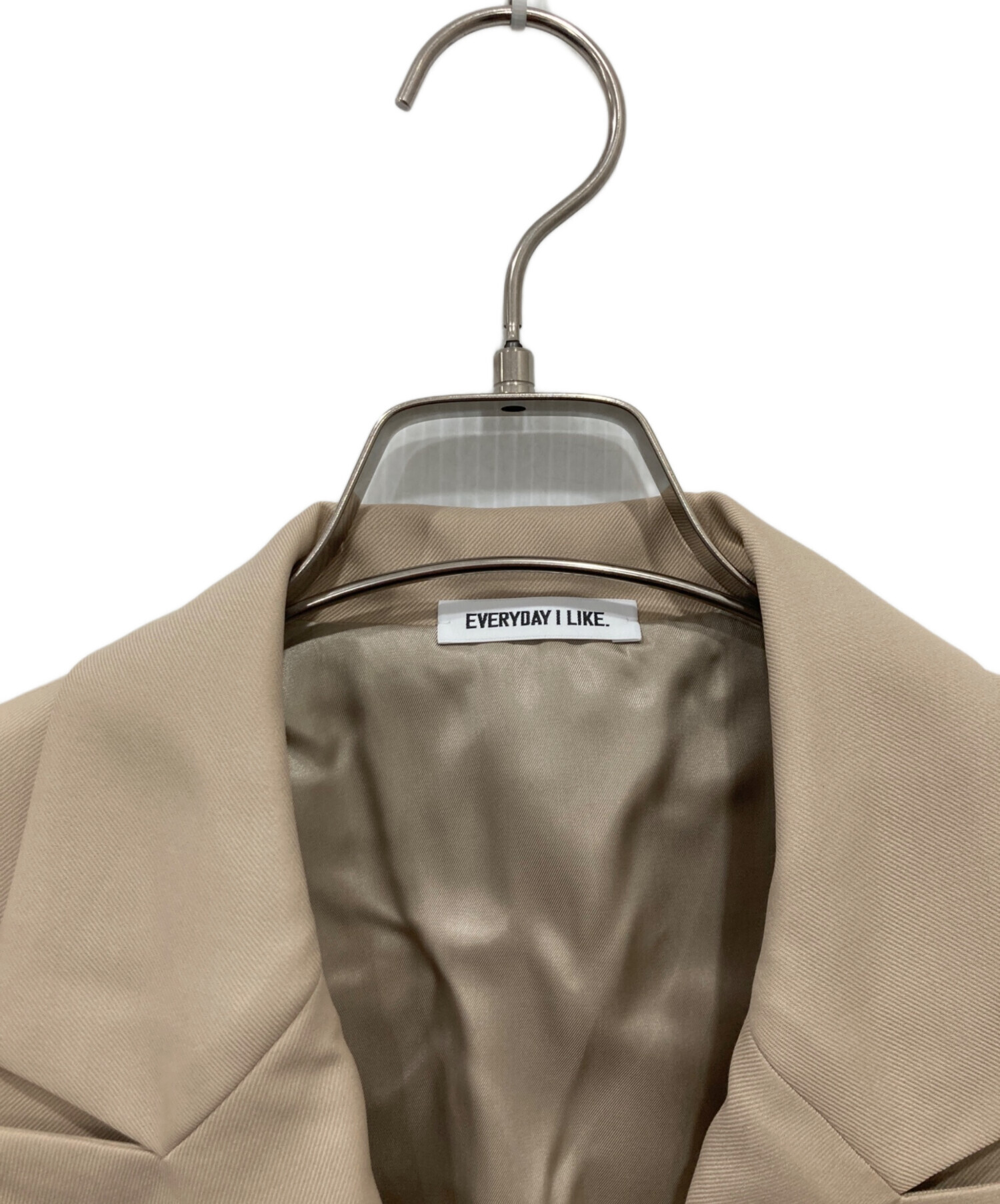 美品♡【EVERYDAY I LIKE】ダブルジャケット ベージュ 36サイズ 中古・古着通販】EVERYDAY I LIKE. (エヴリデイ アイ ライク) ダブル