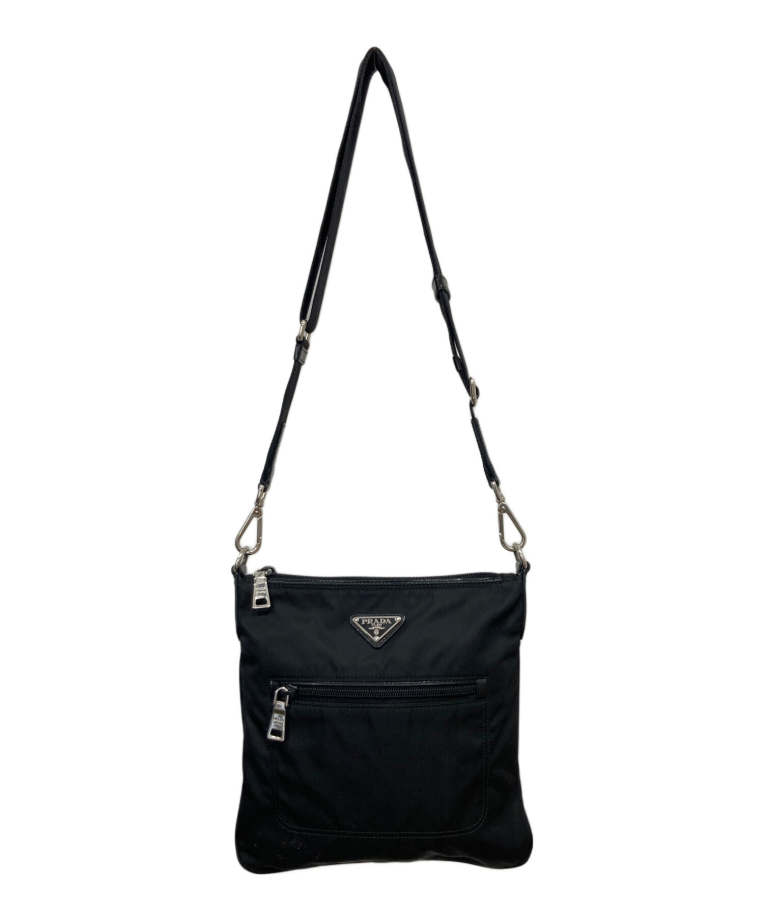 中古・古着通販】PRADA (プラダ) ナイロンショルダーバッグ ブラック