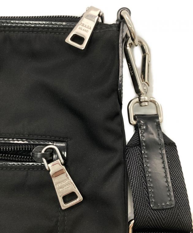 中古・古着通販】PRADA (プラダ) ナイロンショルダーバッグ ブラック