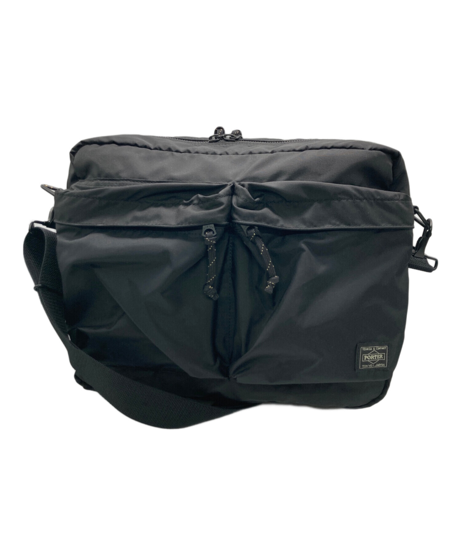 中古・古着通販】PORTER (ポーター) FORCE SHOULDER BAG ブラック 