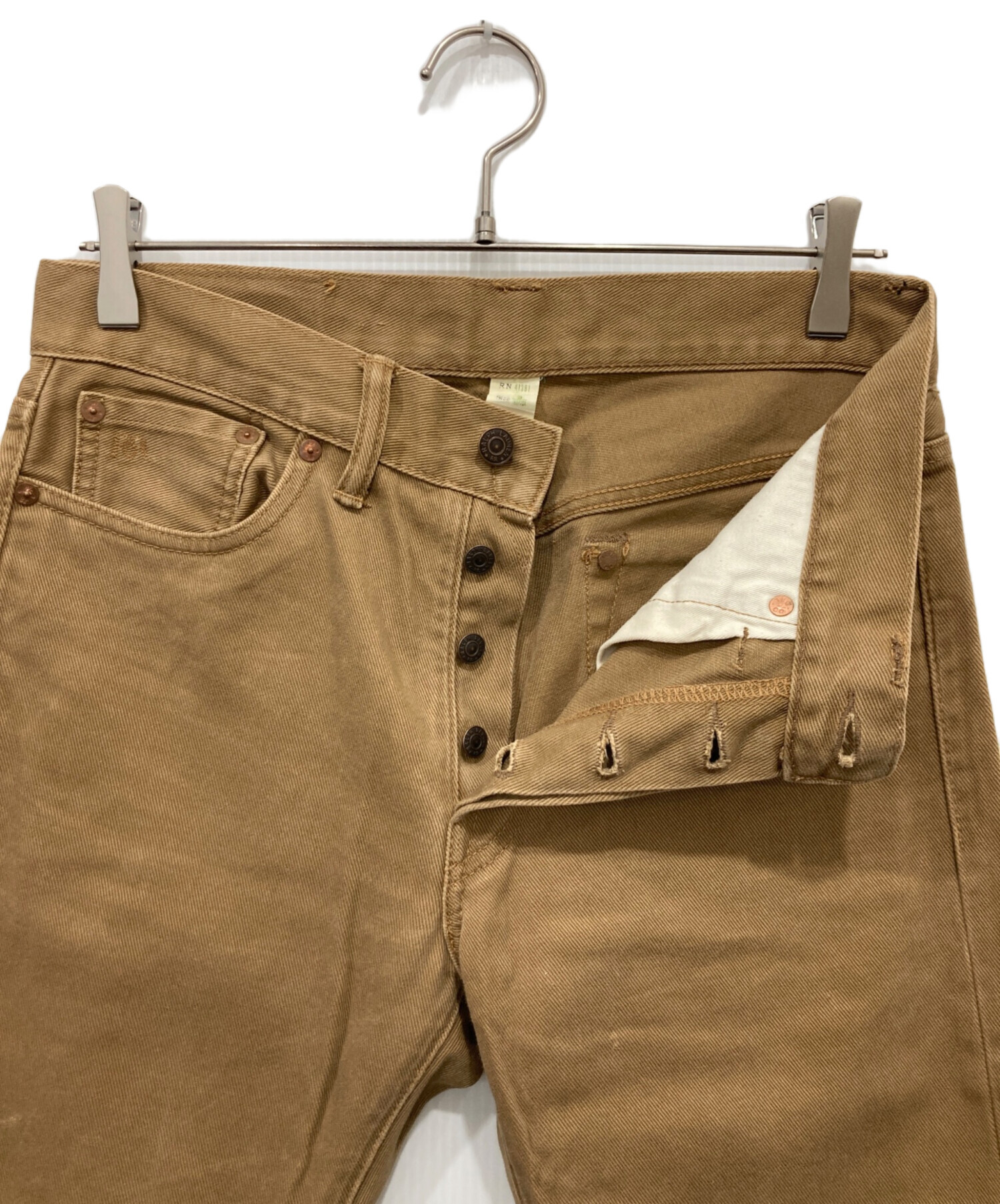 RRL デニムパンツ ベージュダメージ 中古 中古・古着通販】RRL (ダブルアールエル) straight leg デニムパンツ