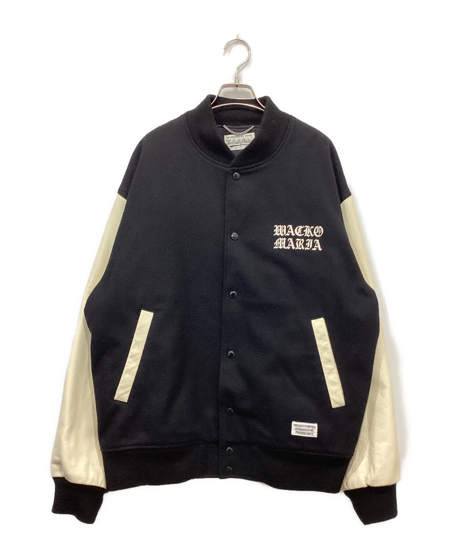 中古・古着通販】WACKO MARIA (ワコマリア) LEATHER VARSITY JACKET -B