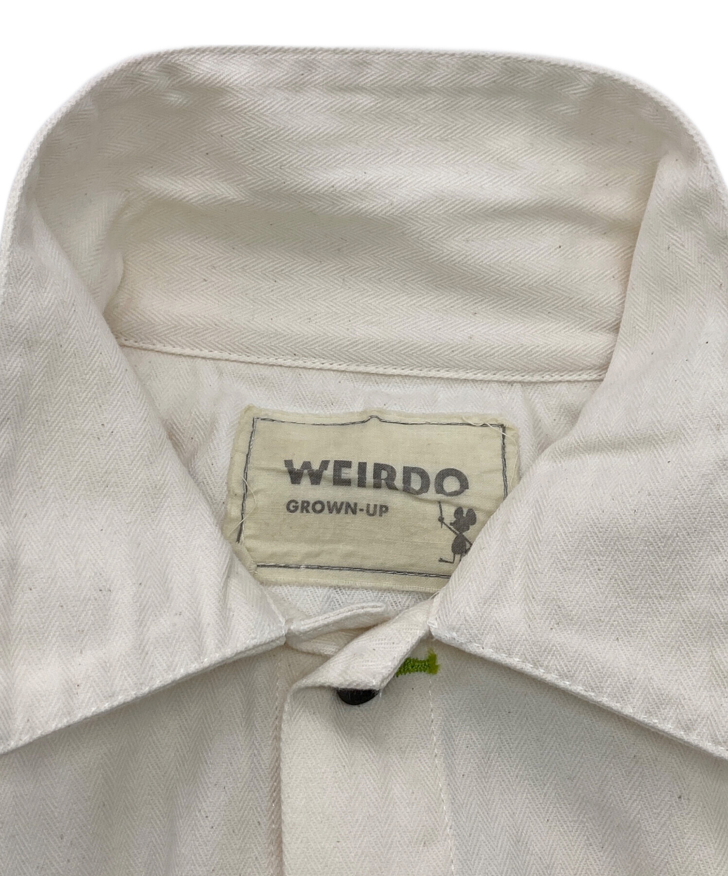 中古・古着通販】WEIRDO (ウィアード) ペイントカバーオール ホワイト