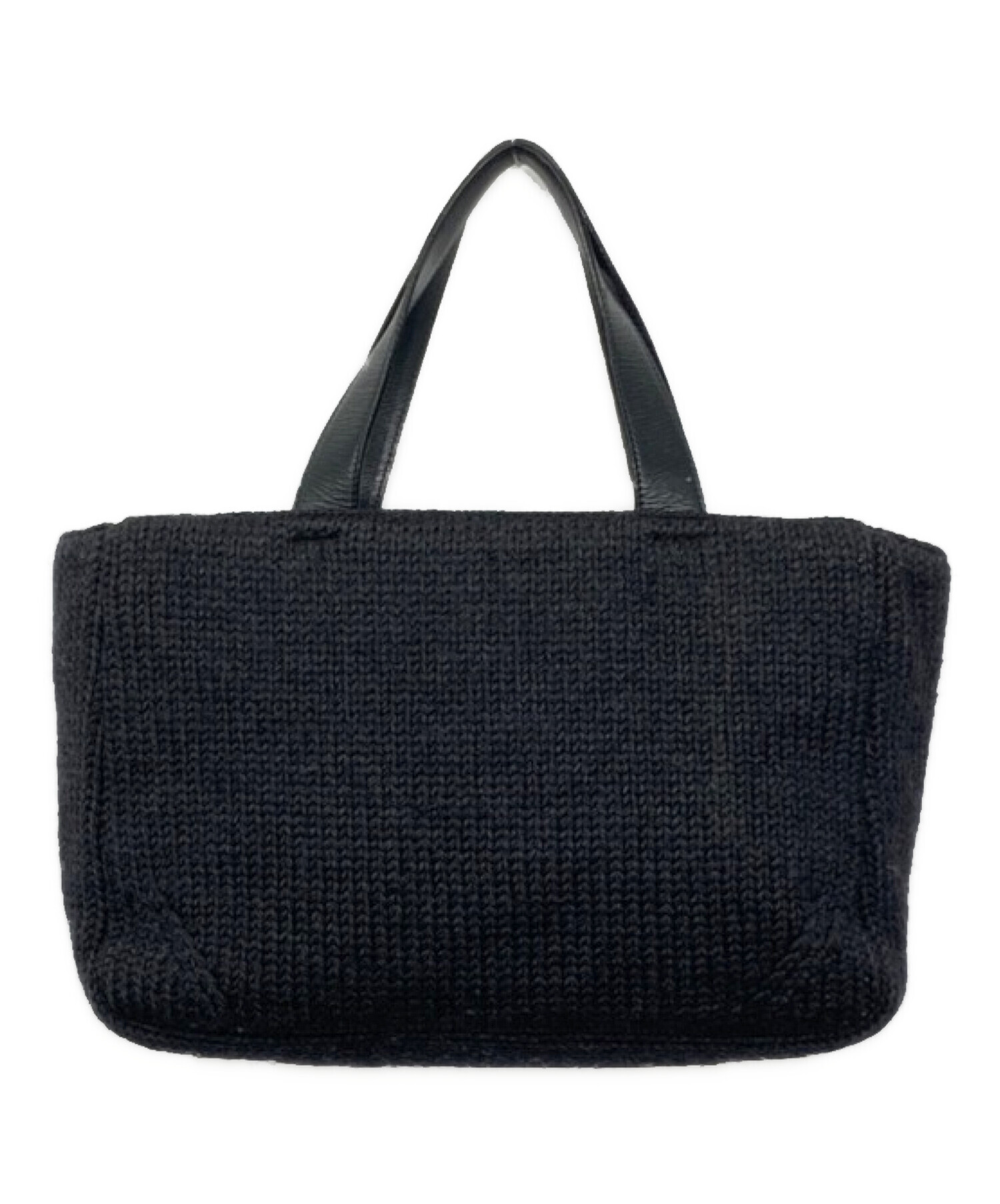 中古・古着通販】PRADA (プラダ) ニットハンドバッグ グレー｜ブランド