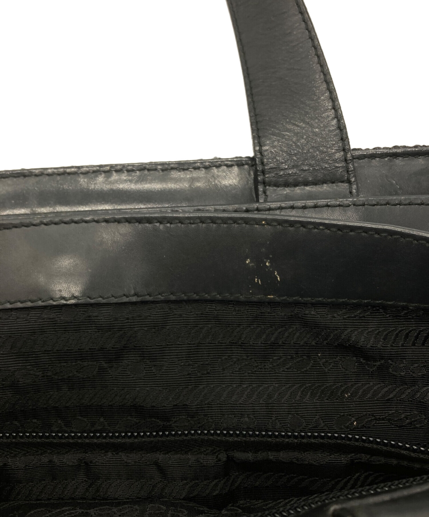 中古・古着通販】PRADA (プラダ) ニットハンドバッグ グレー｜ブランド