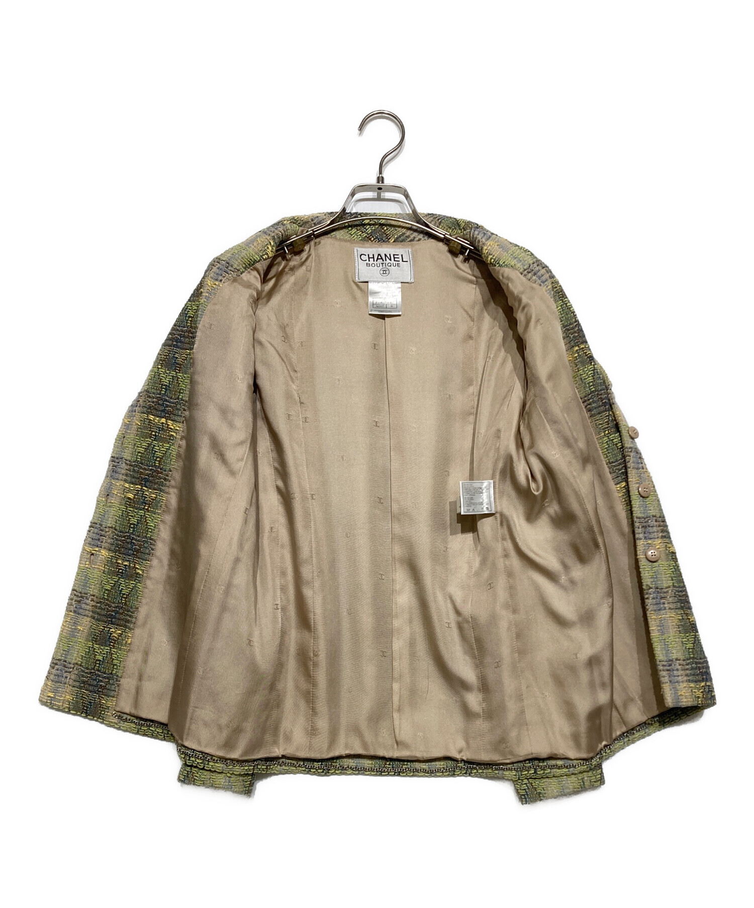 中古・古着通販】CHANEL (シャネル) ツイードセットアップ モス 