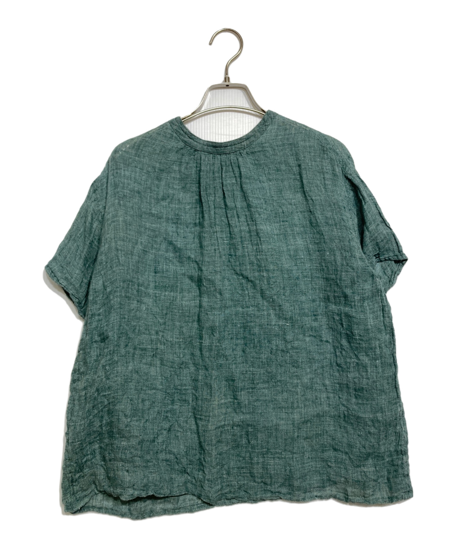 1544 ファッション 中川政七商店 麻のかや織 ブラウス