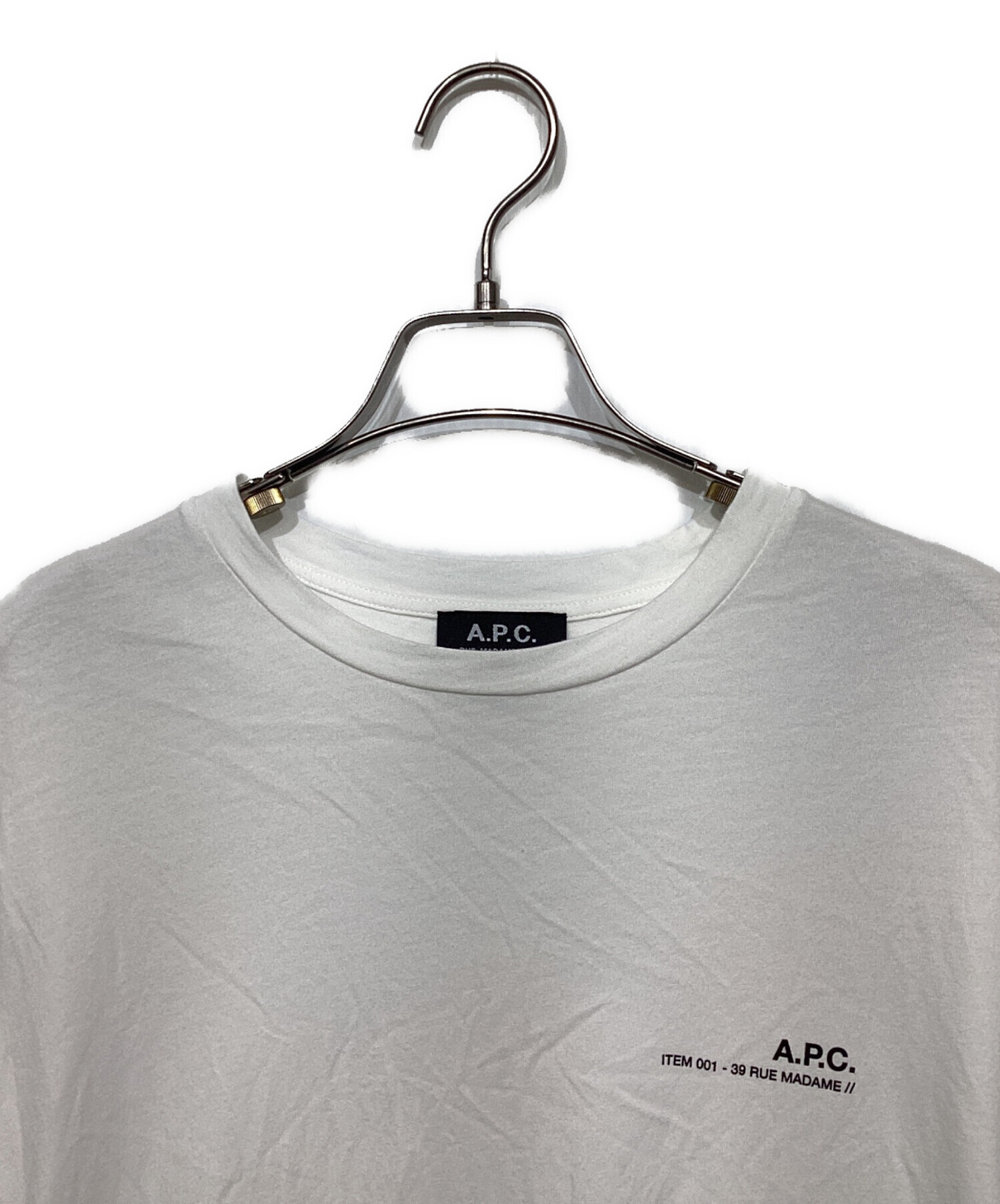 中古・古着通販】A.P.C. (アーペーセー) プリントTシャツ ホワイト 
